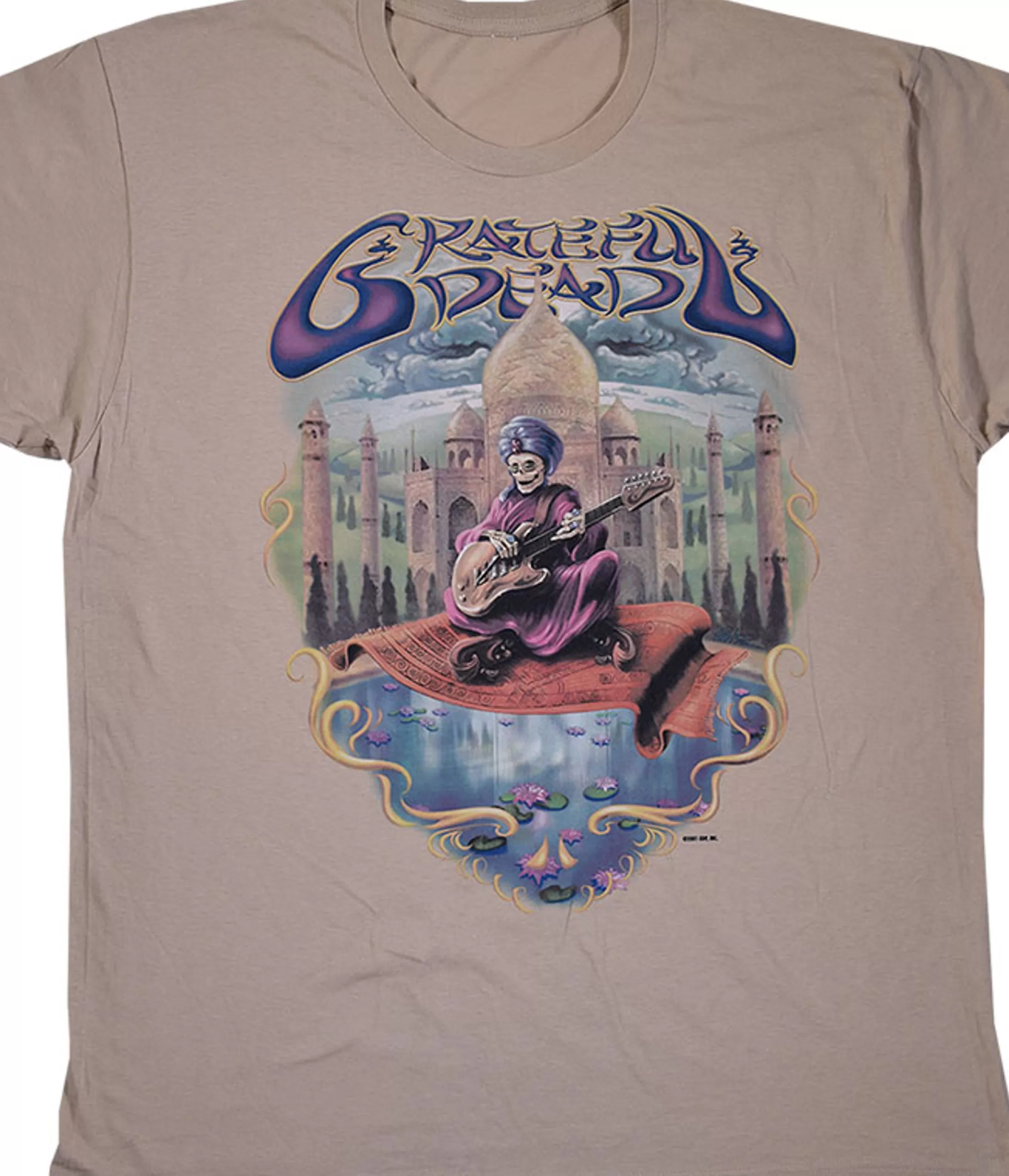 T-Shirt | Grateful Dead<Liquid Blue Carpet Ride Tan Athletic T-Shirt