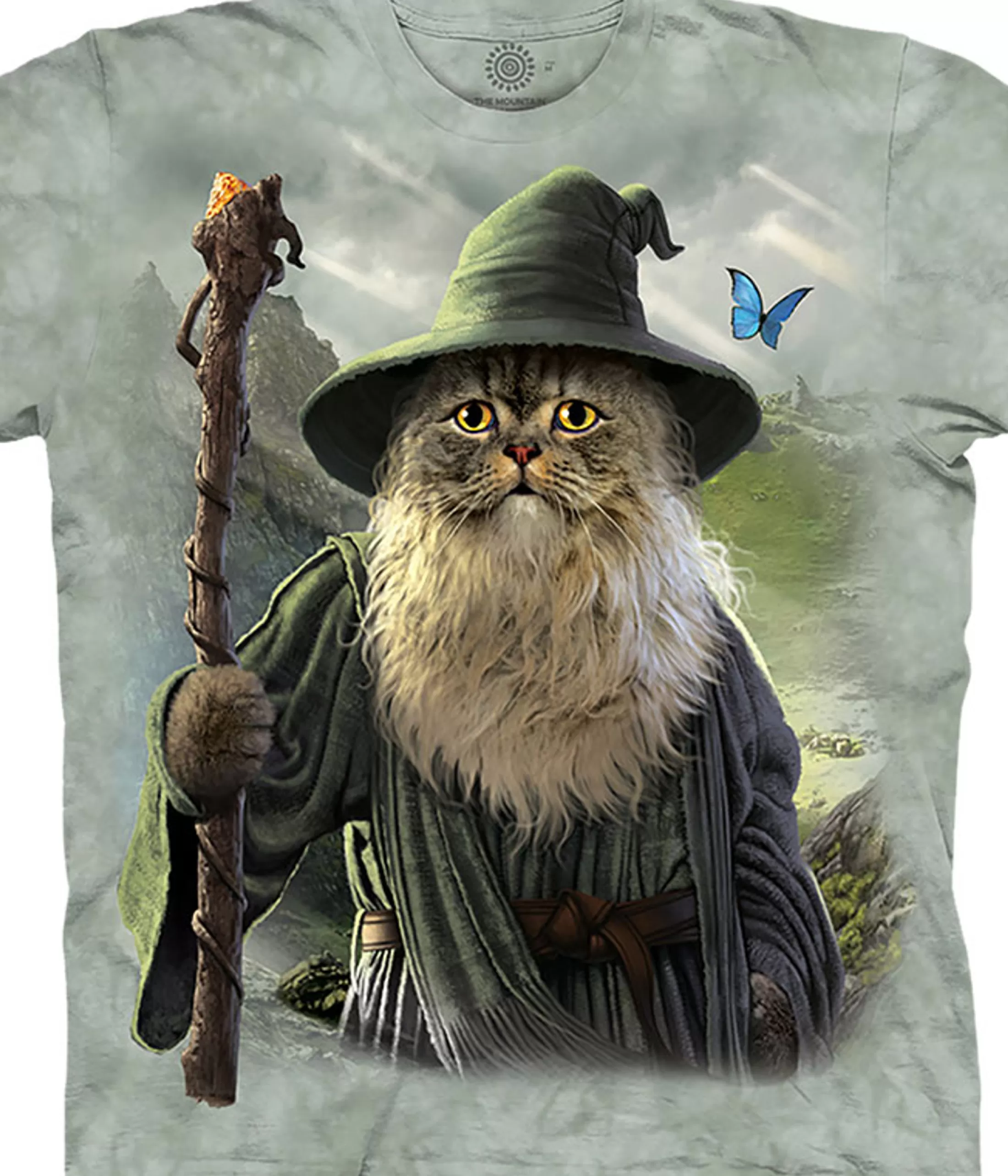 T-Shirt | Pets<Liquid Blue Catdalf Classic Cotton T-Shirt