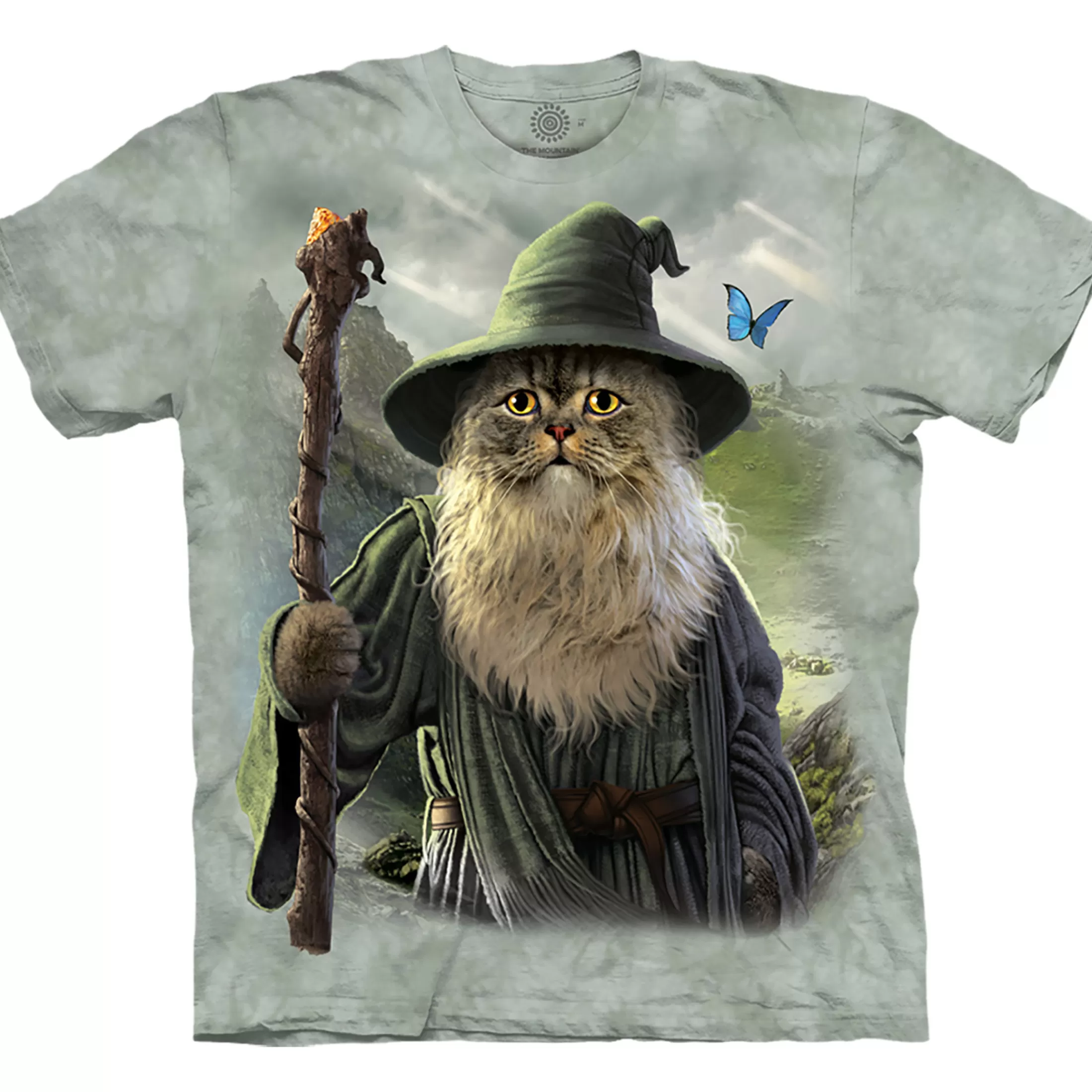 T-Shirt | Pets<Liquid Blue Catdalf Classic Cotton T-Shirt