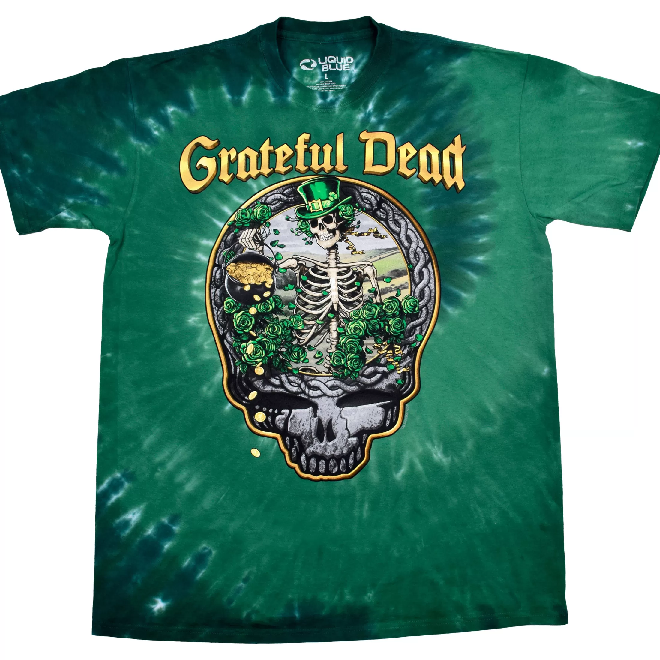 Grateful Dead<Liquid Blue Celtic Bertha Tie-Dye T-Shirt