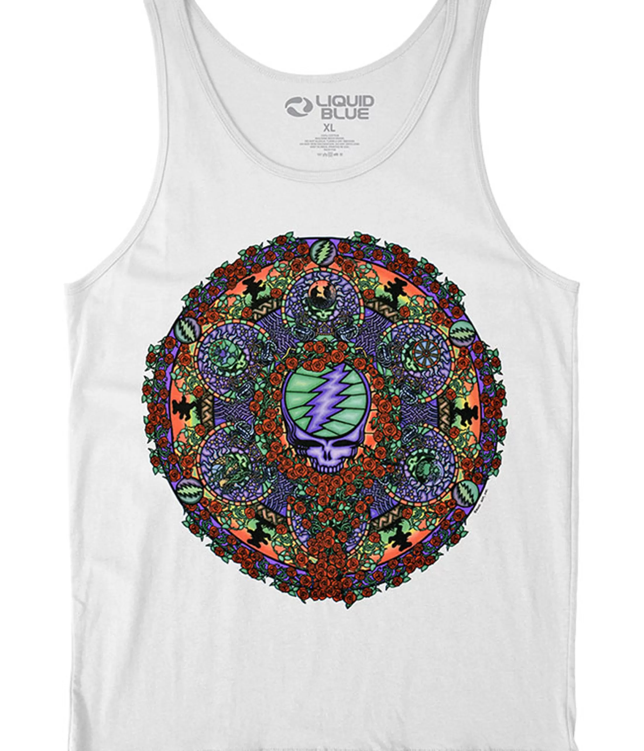 Tank Top | Grateful Dead<Liquid Blue Celtic Mandala White Tank Top T-Shirt