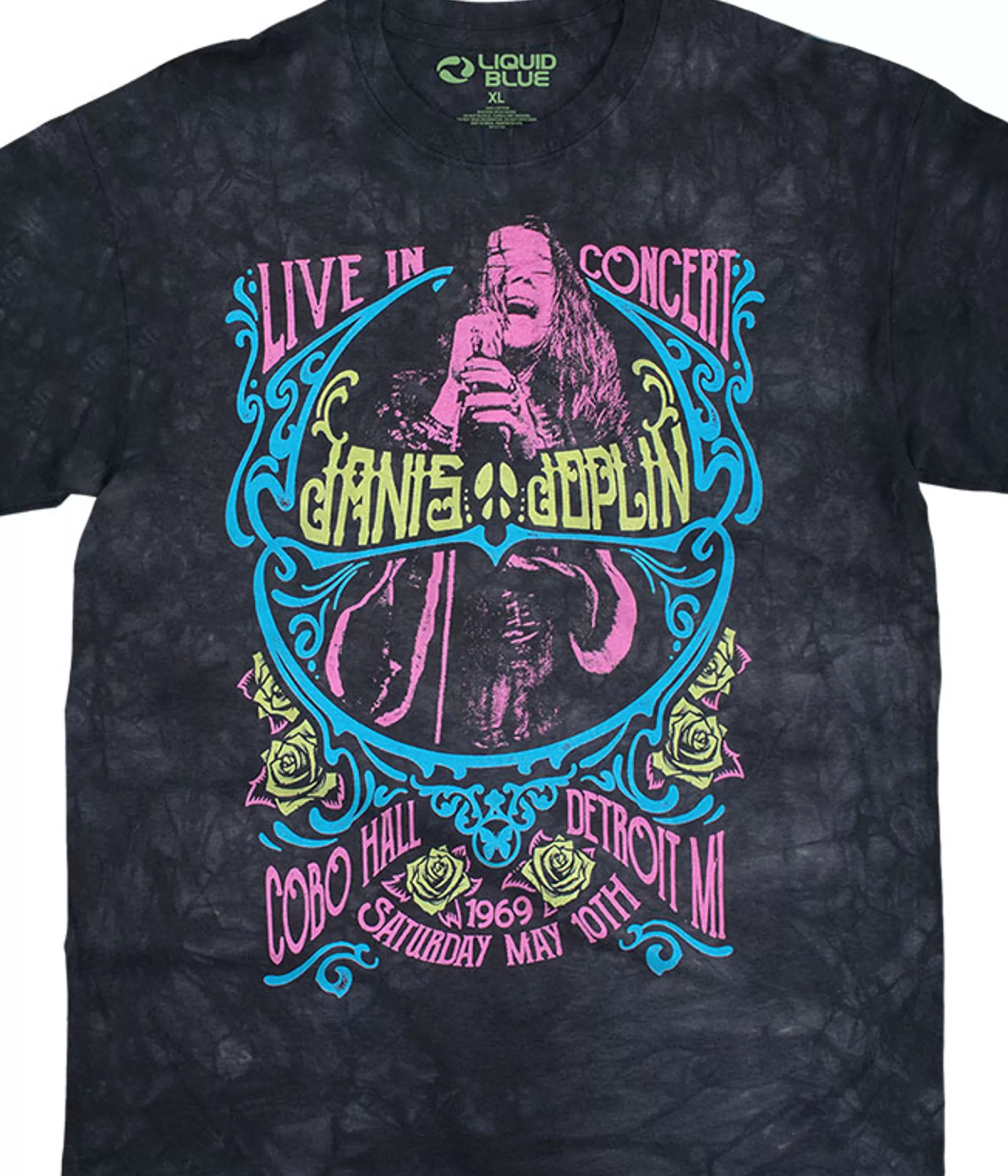 T-Shirt | Blacklight<Liquid Blue Charlotte 69 Blacklight Tie-Dye T-Shirt