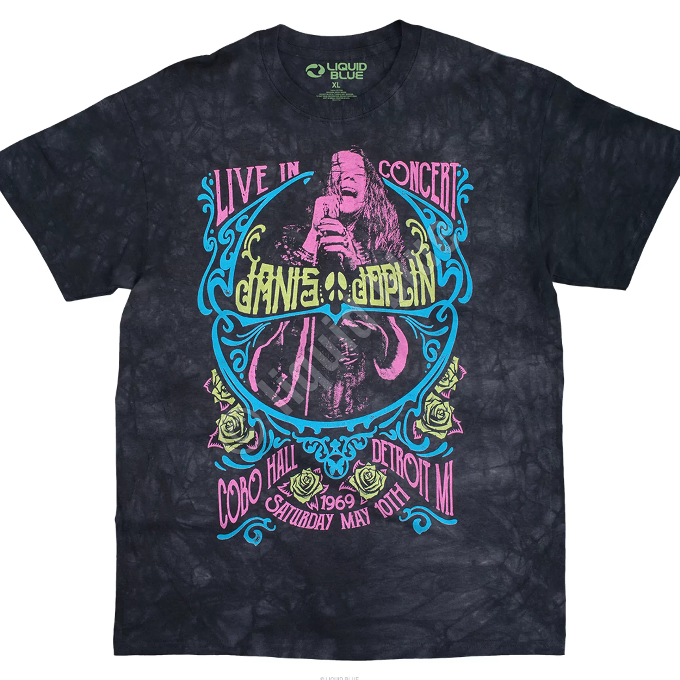 T-Shirt | Blacklight<Liquid Blue Charlotte 69 Blacklight Tie-Dye T-Shirt