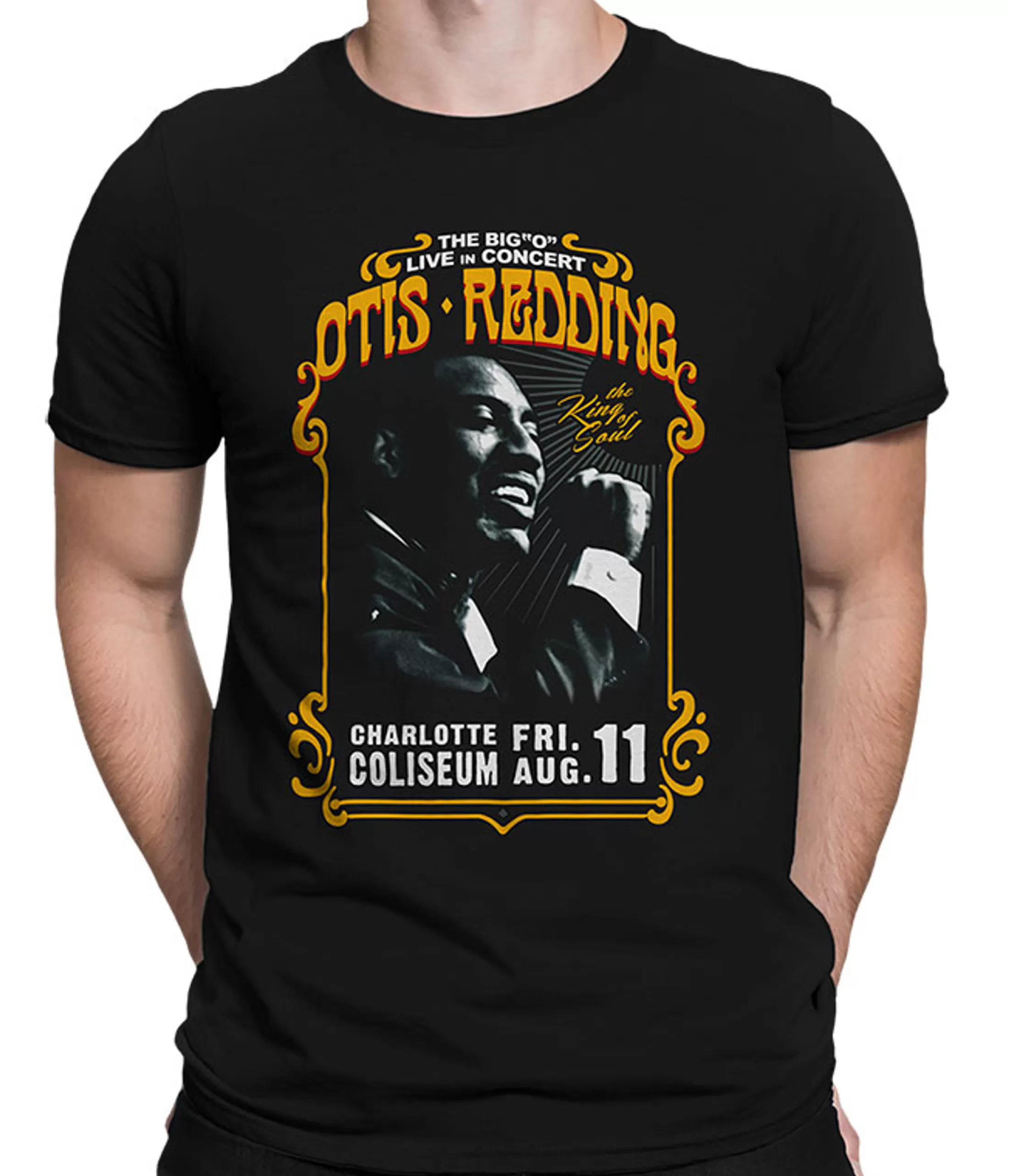 Athletic T-Shirt | Otis Redding<Liquid Blue Charlotte Coliseum Black Athletic T-Shirt