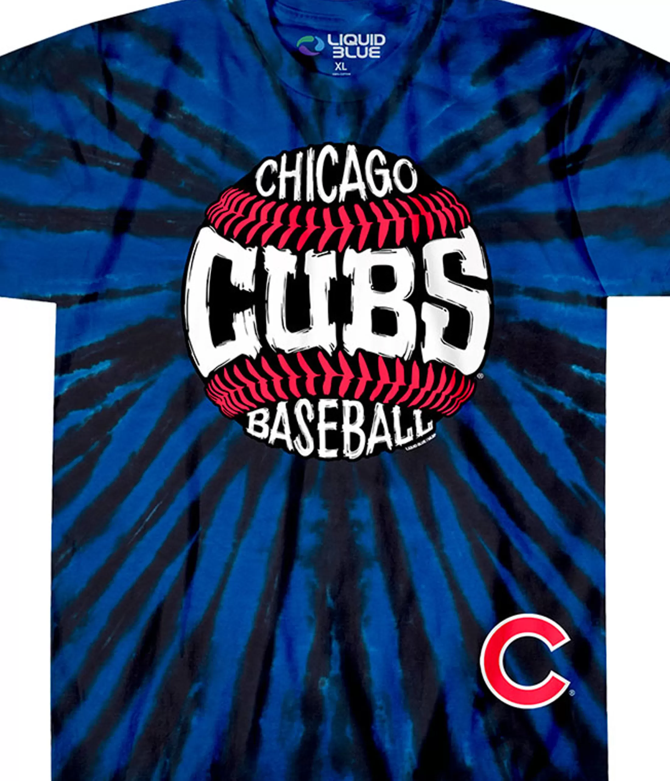 T-Shirt | Chicago Cubs<Liquid Blue Chicago Cubs Burst Tie-Dye T-Shirt