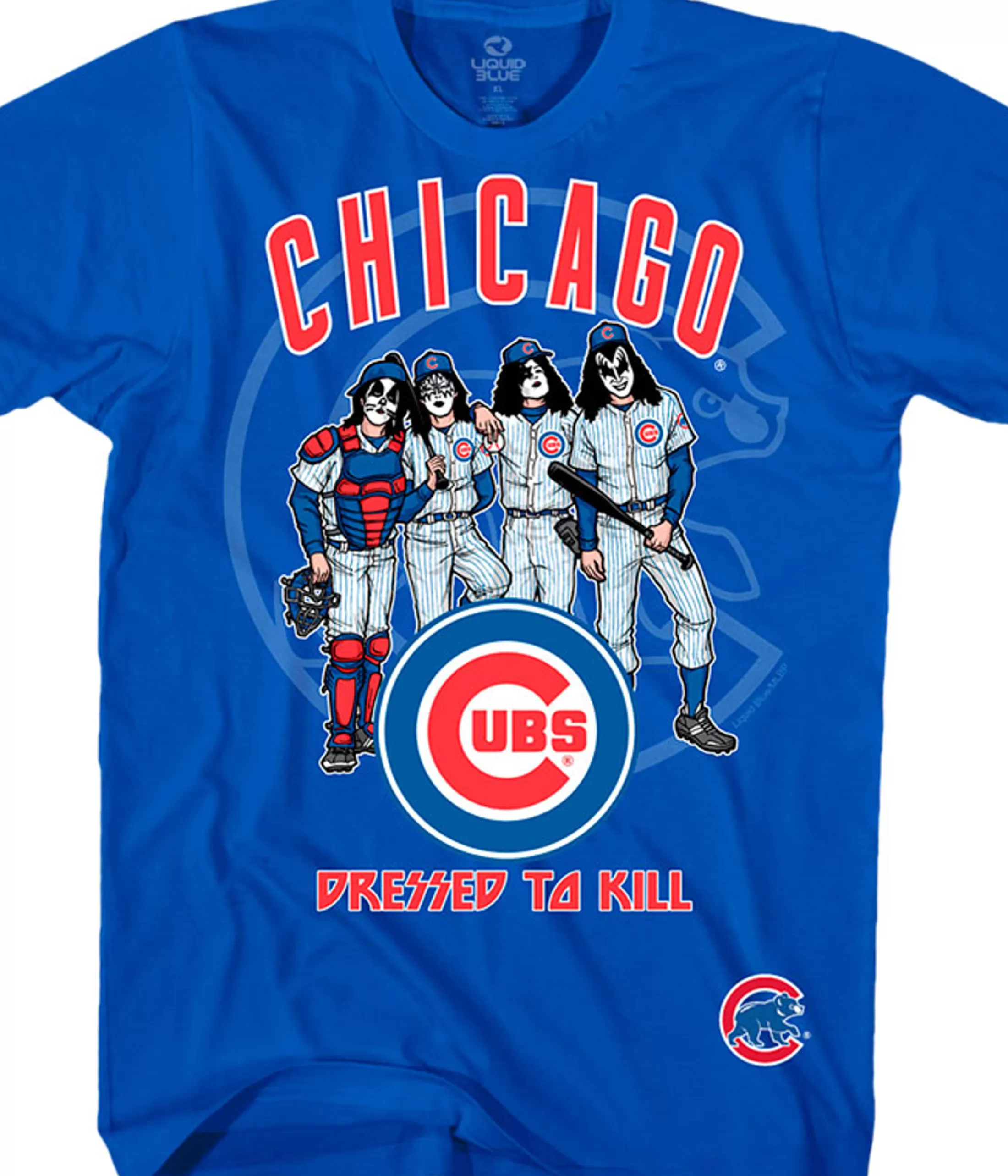 T-Shirt | Chicago Cubs<Liquid Blue Chicago Cubs Dressed to Kill Blue T-Shirt