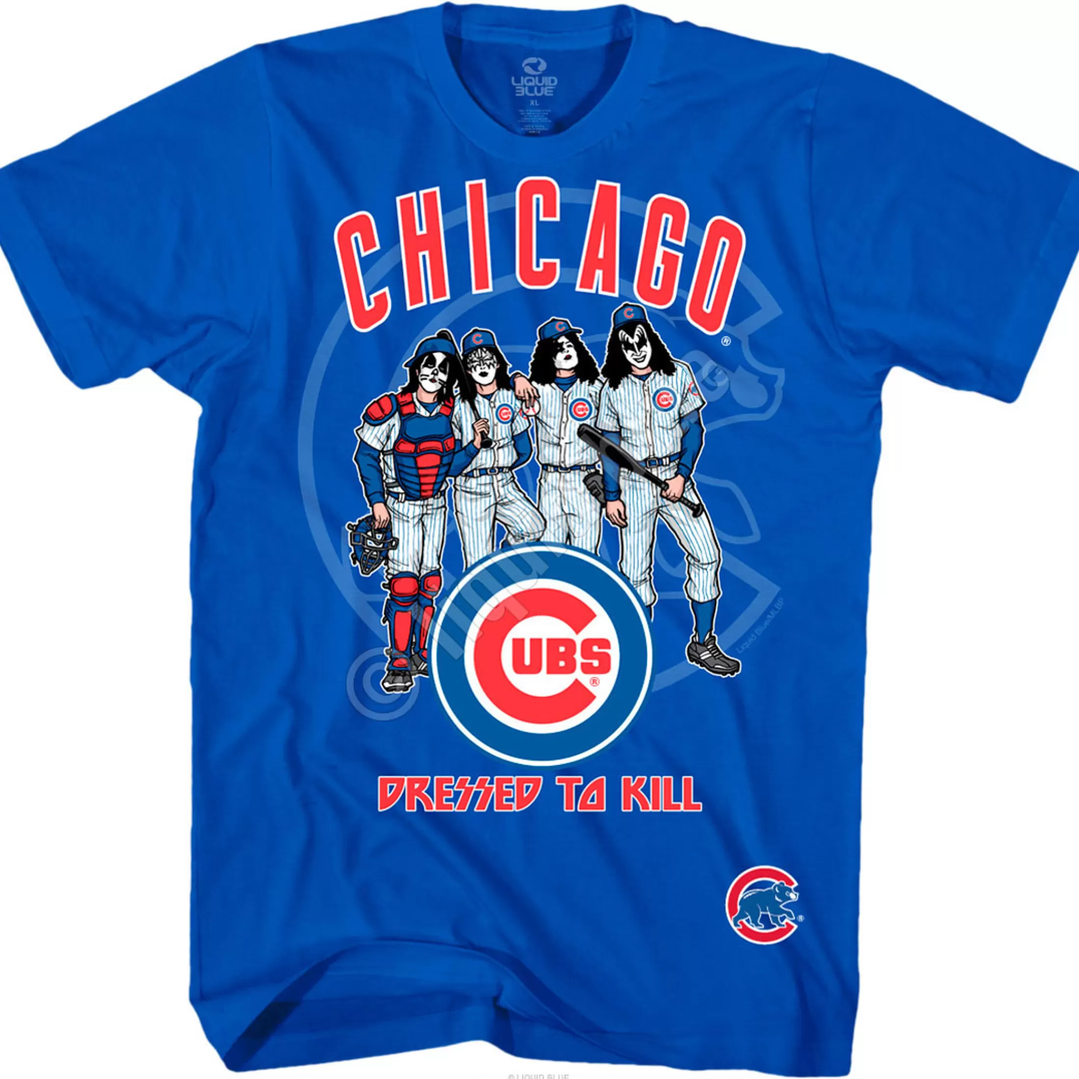 T-Shirt | Chicago Cubs<Liquid Blue Chicago Cubs Dressed to Kill Blue T-Shirt