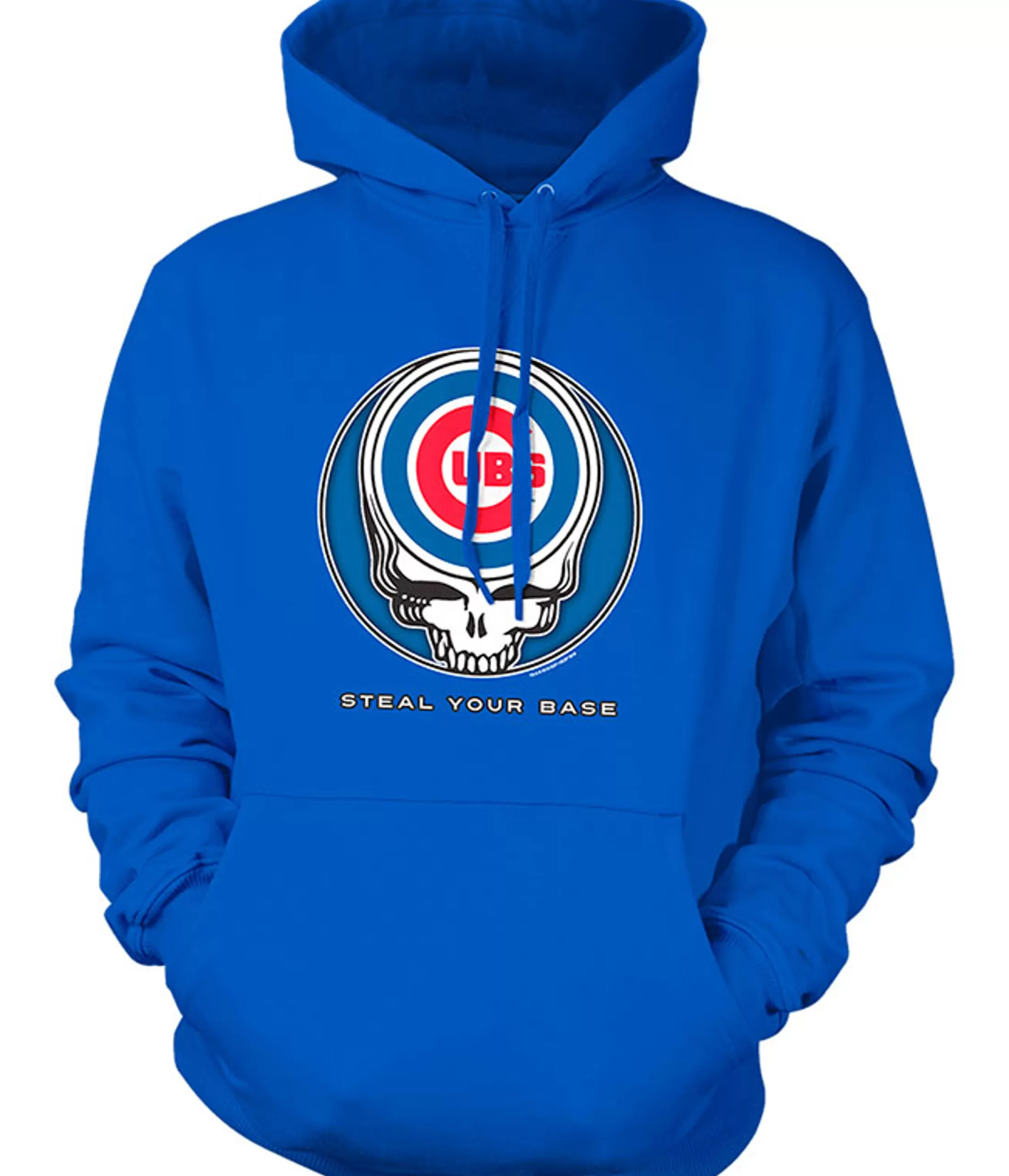 Hoodie | Chicago Cubs<Liquid Blue Chicago Cubs Steal Your Base Blue Hoodie