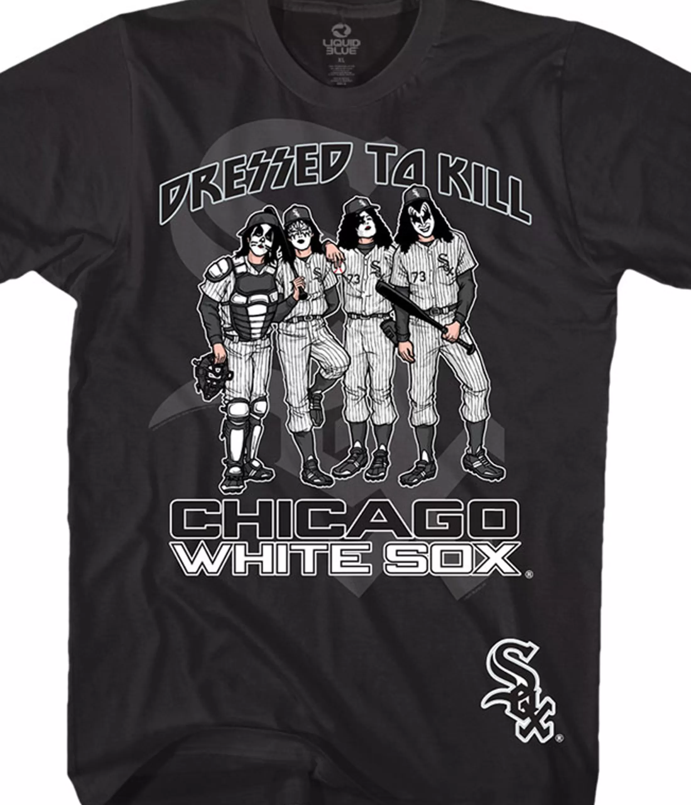 T-Shirt | Chicago White Sox<Liquid Blue Chicago White Sox Dressed to Kill Black T-Shirt