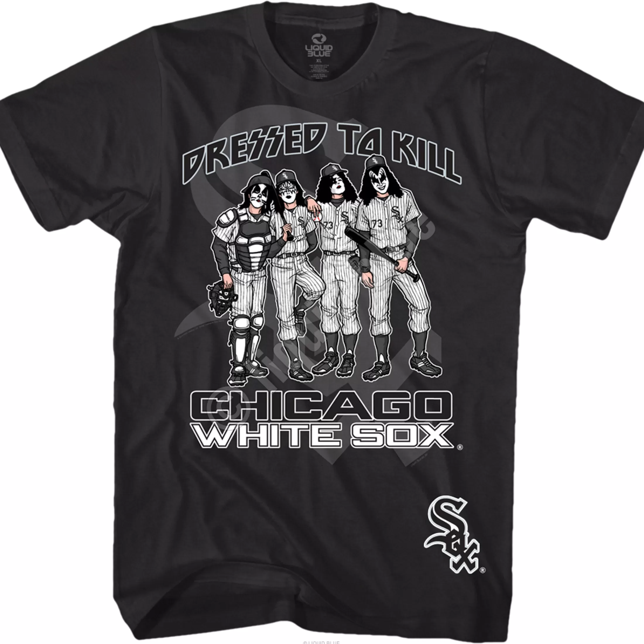 T-Shirt | Chicago White Sox<Liquid Blue Chicago White Sox Dressed to Kill Black T-Shirt