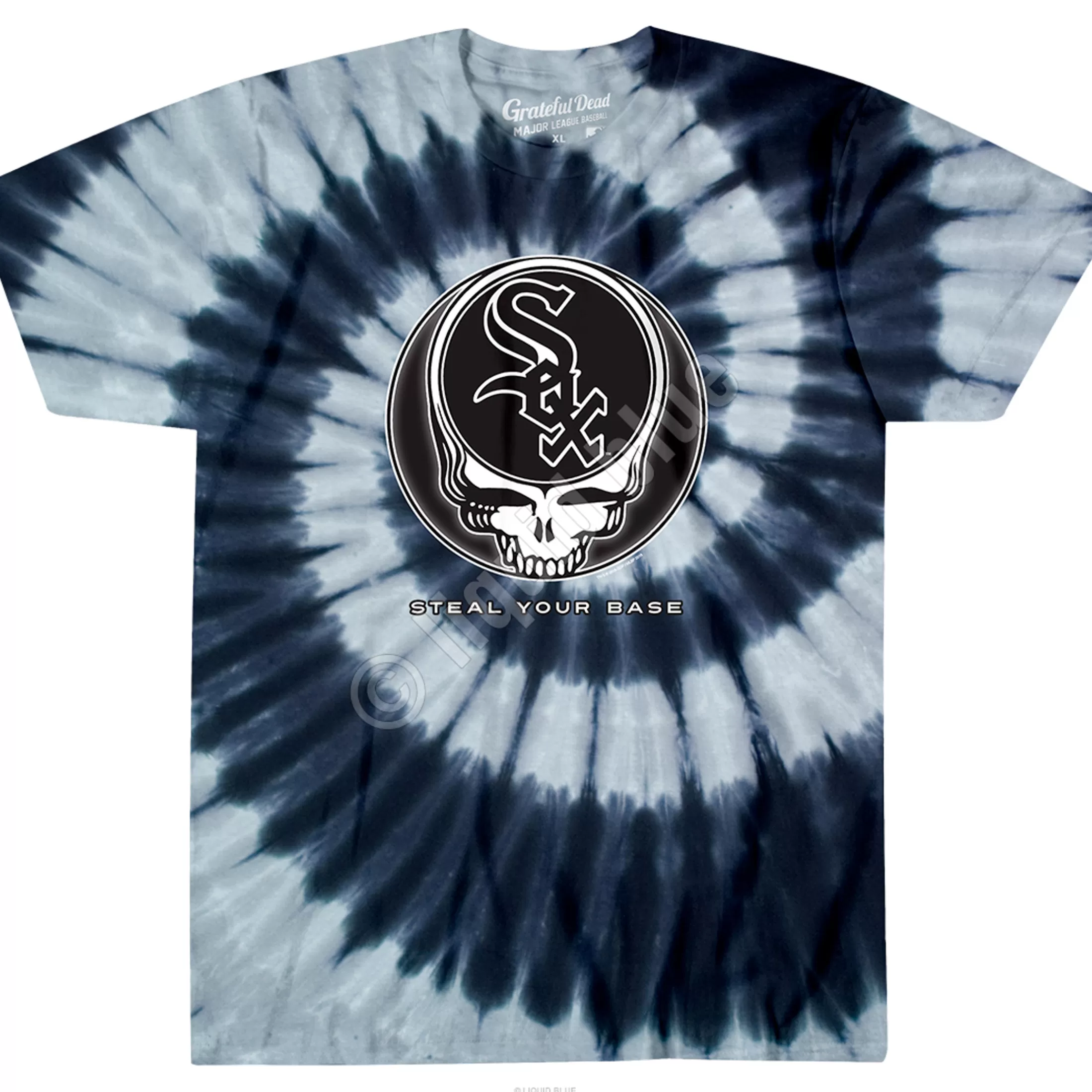 T-Shirt | Chicago White Sox<Liquid Blue Chicago White Sox Steal Your Base Tie-Dye T-Shirt