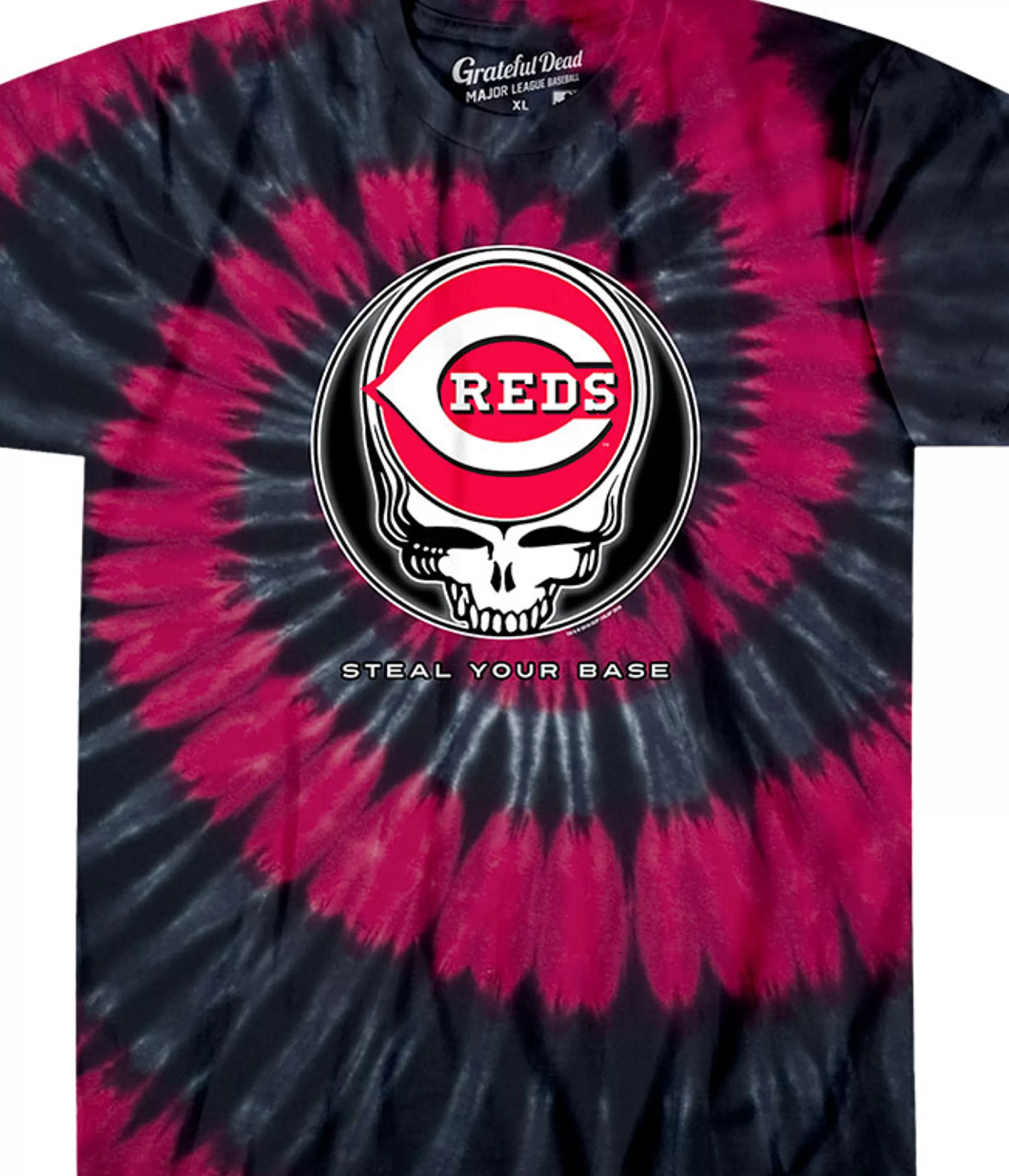 T-Shirt | Cincinnati Reds<Liquid Blue Cincinnati Reds Steal Your Base Tie-Dye T-Shirt