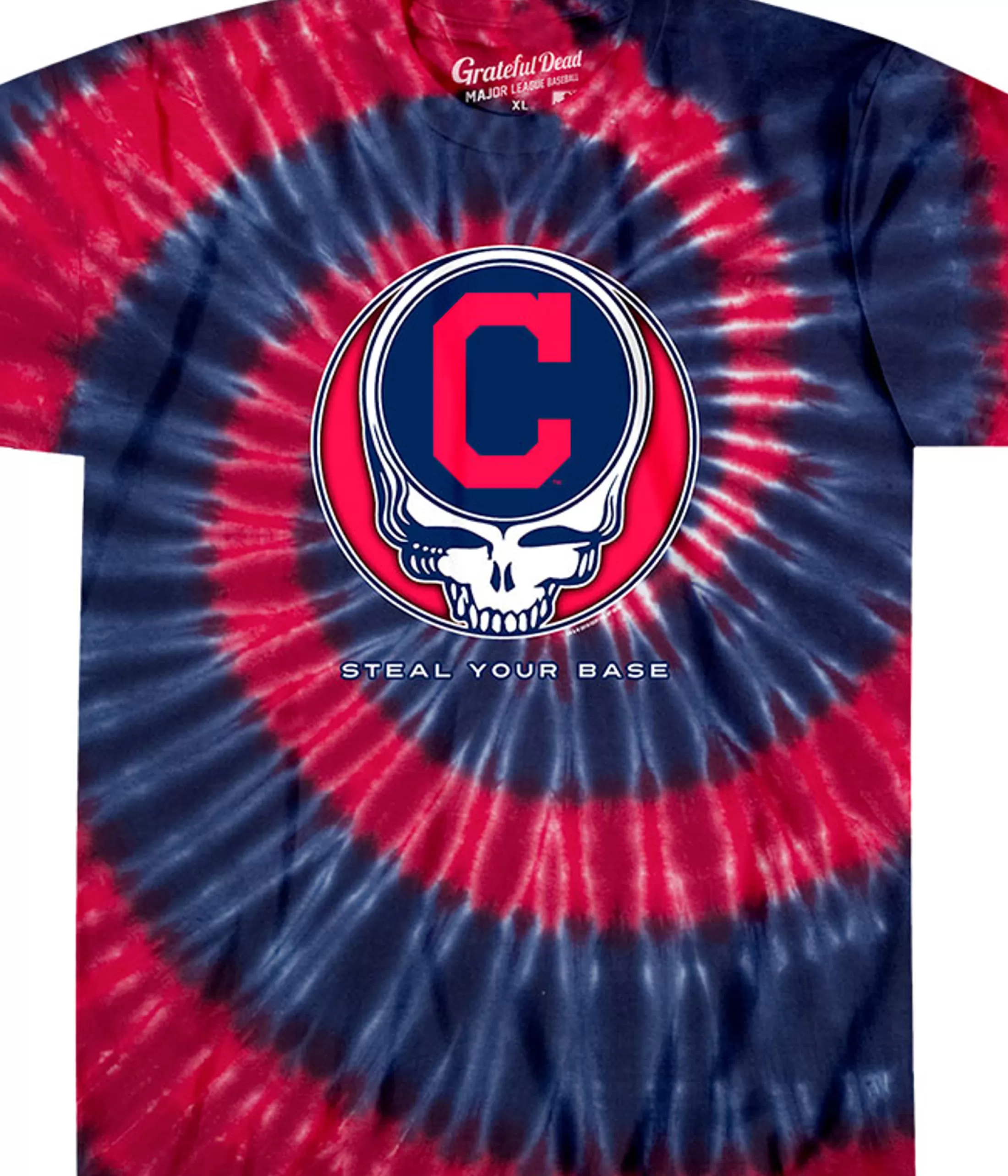 T-Shirt | Cleveland Guardians<Liquid Blue Cleveland Guardians Steal Your Base Tie-Dye T-Shirt