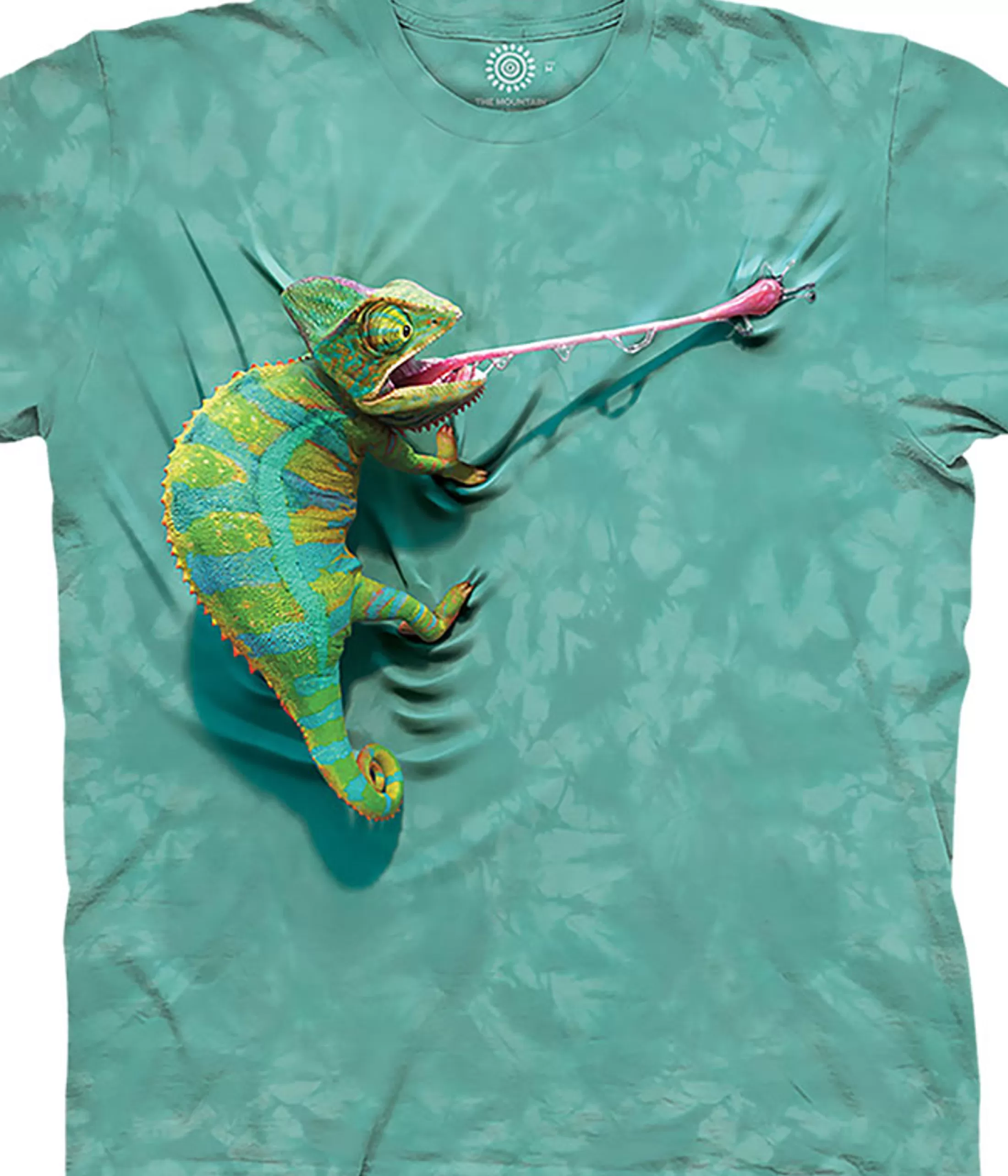 T-Shirt | Reptiles And Amphibians<Liquid Blue Climbing Chameleon Classic Cotton T-Shirt