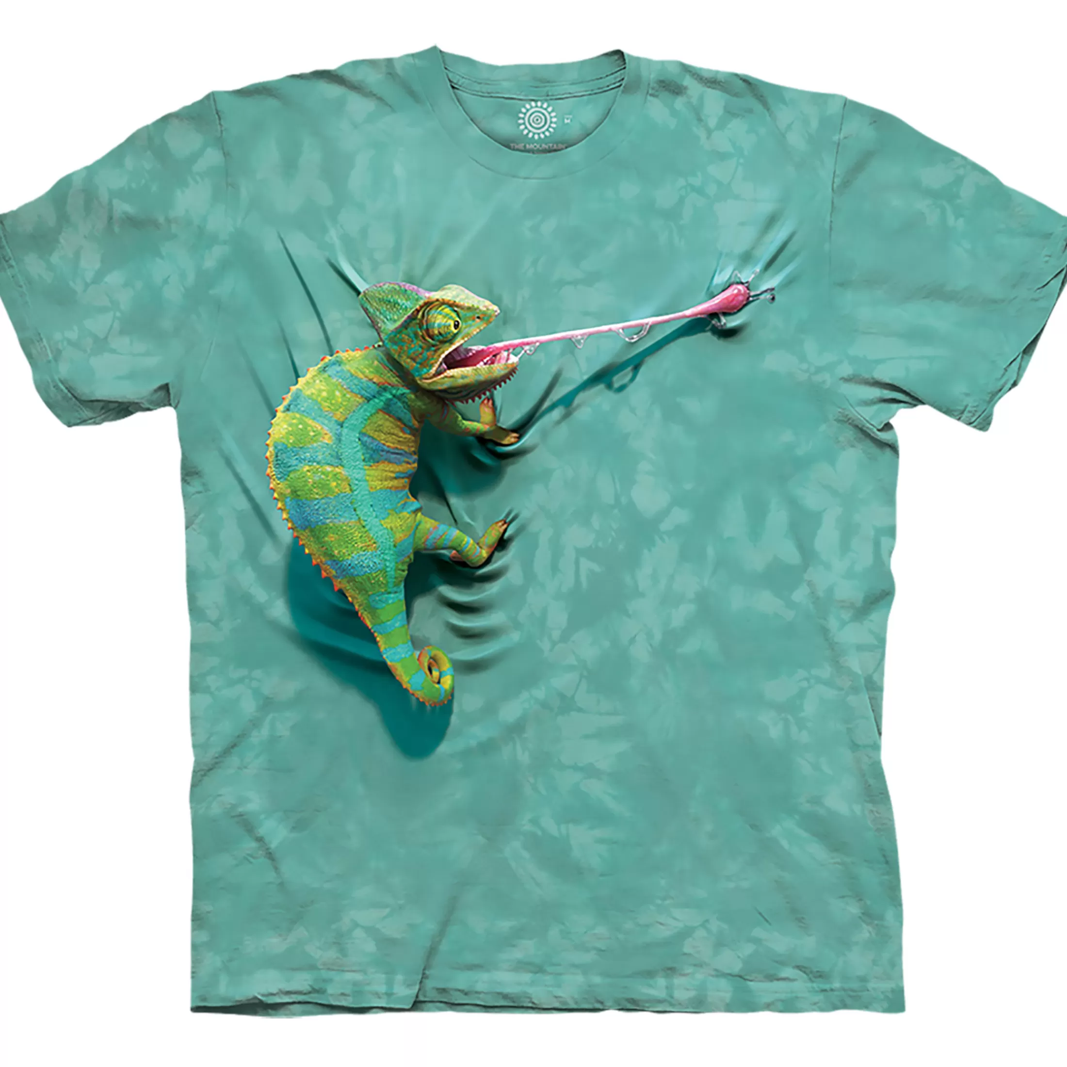 T-Shirt | Reptiles And Amphibians<Liquid Blue Climbing Chameleon Classic Cotton T-Shirt