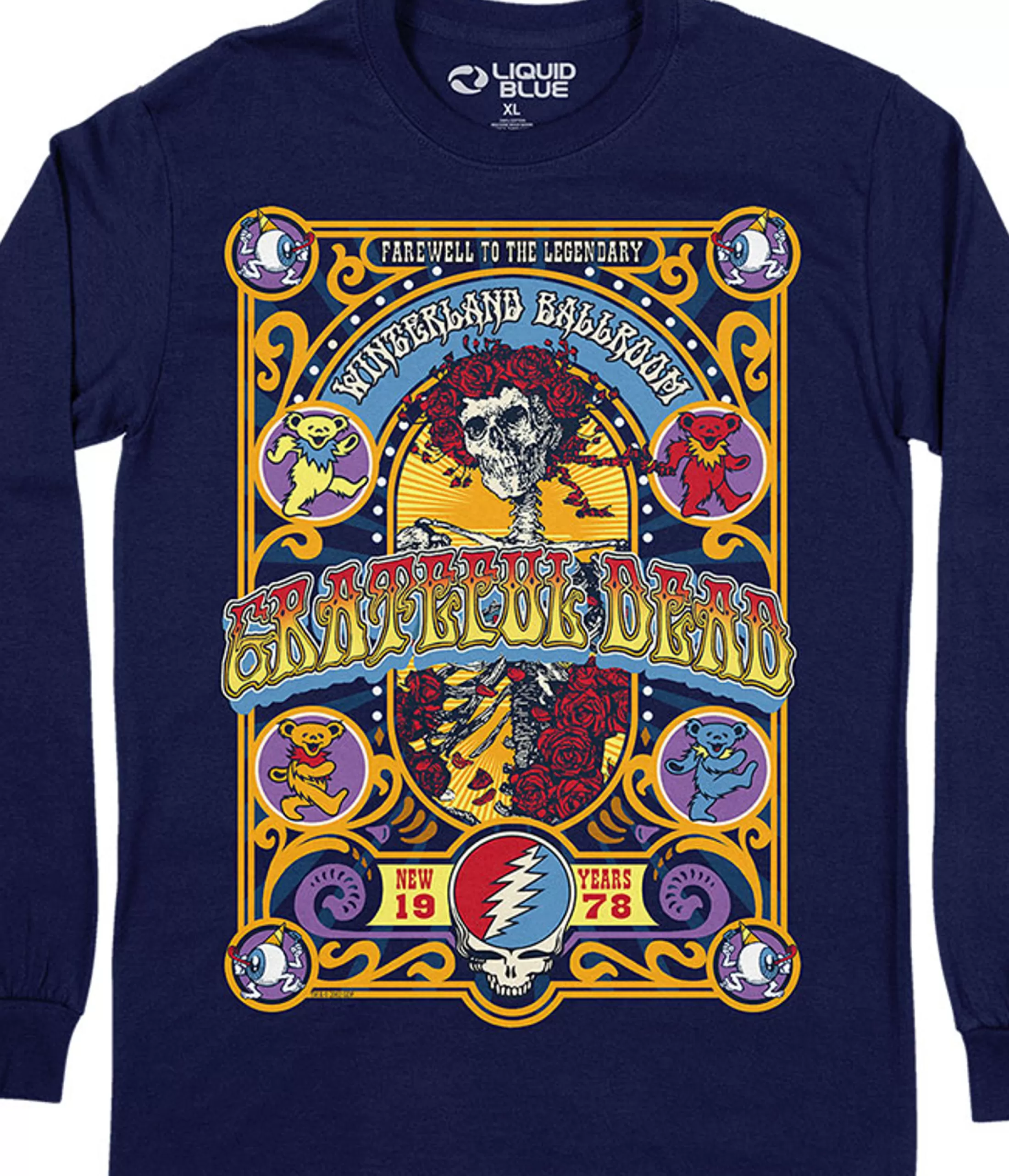 Long Sleeve | Grateful Dead<Liquid Blue Closing Of Winterland Long Sleeve T-Shirt