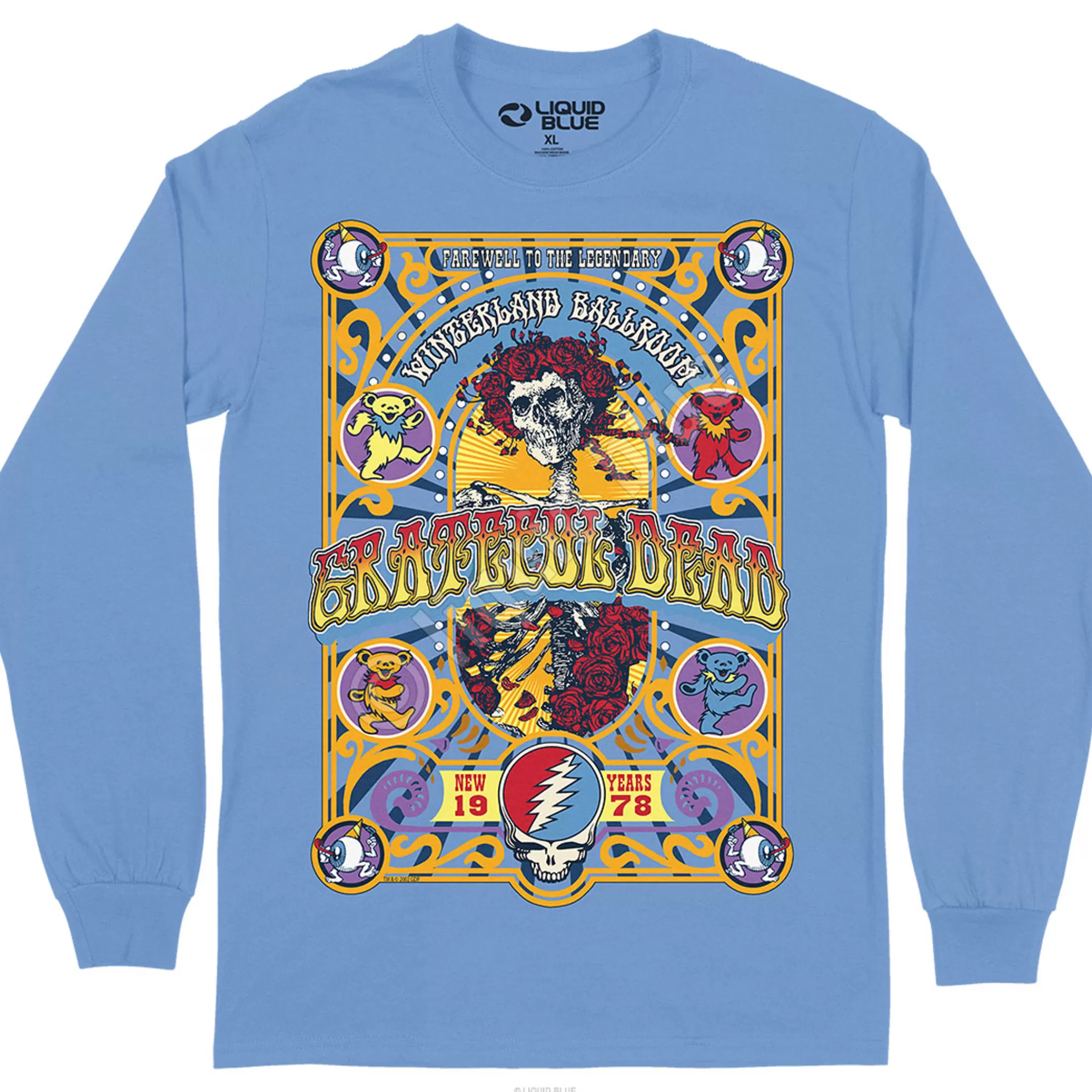 Long Sleeve | Grateful Dead<Liquid Blue Closing Of Winterland Long Sleeve T-Shirt