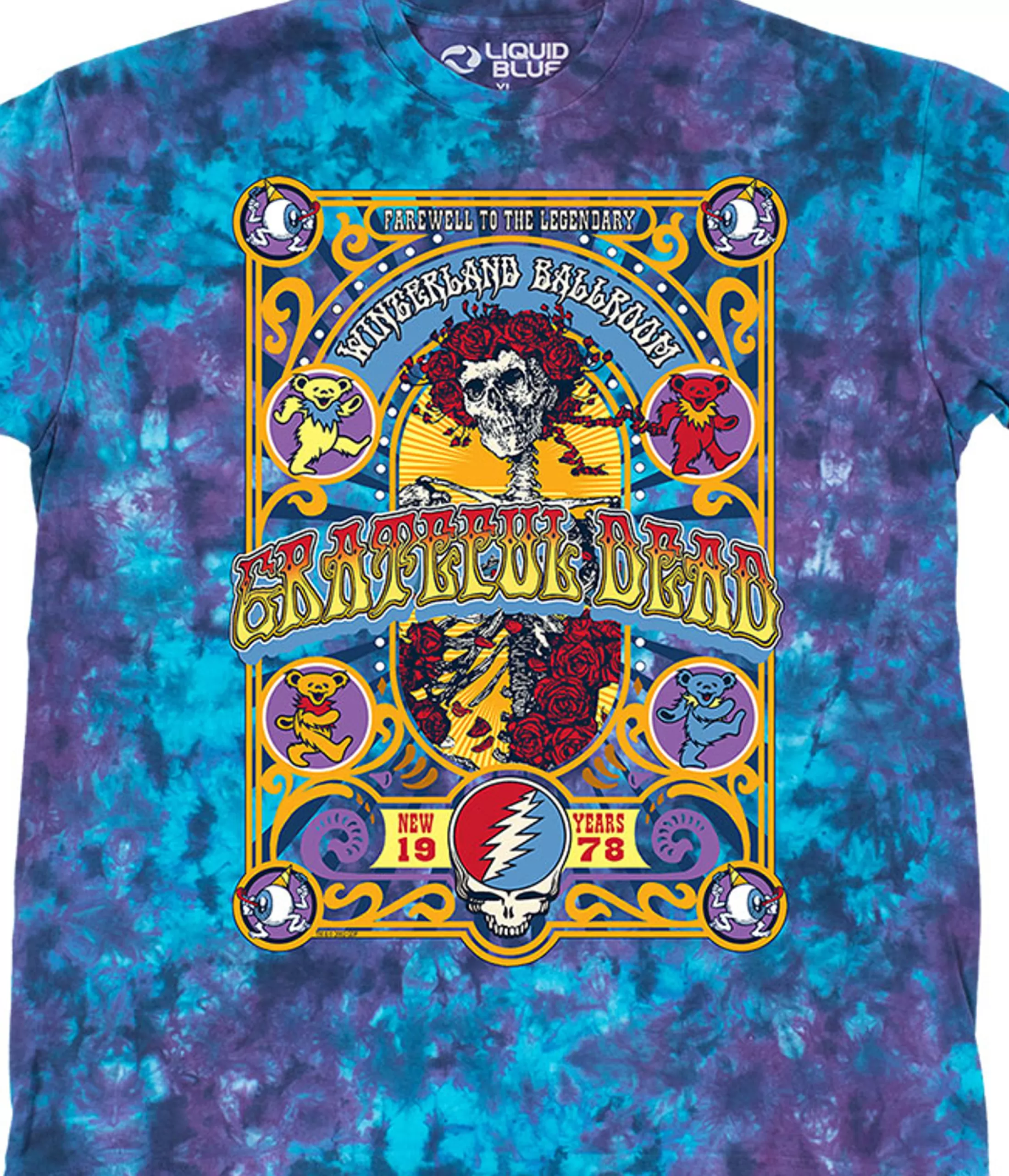 T-Shirt | Grateful Dead<Liquid Blue Closing Of Winterland T-Shirt