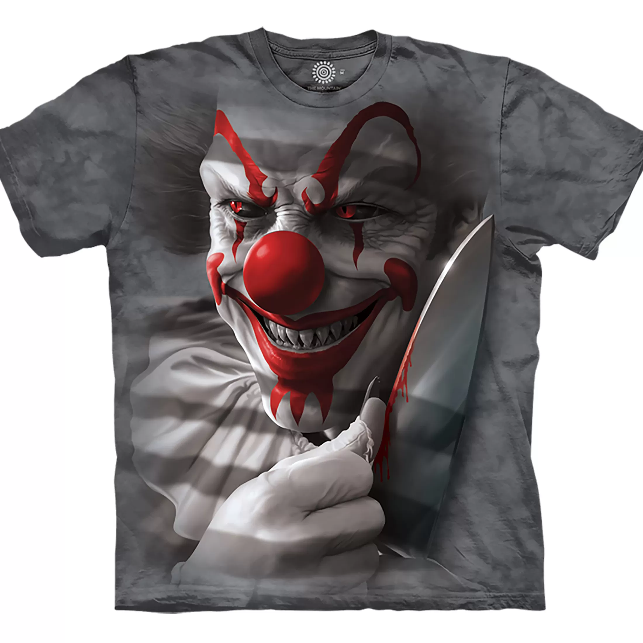 T-Shirt | Halloween<Liquid Blue Clown Cut Classic Cotton T-Shirt