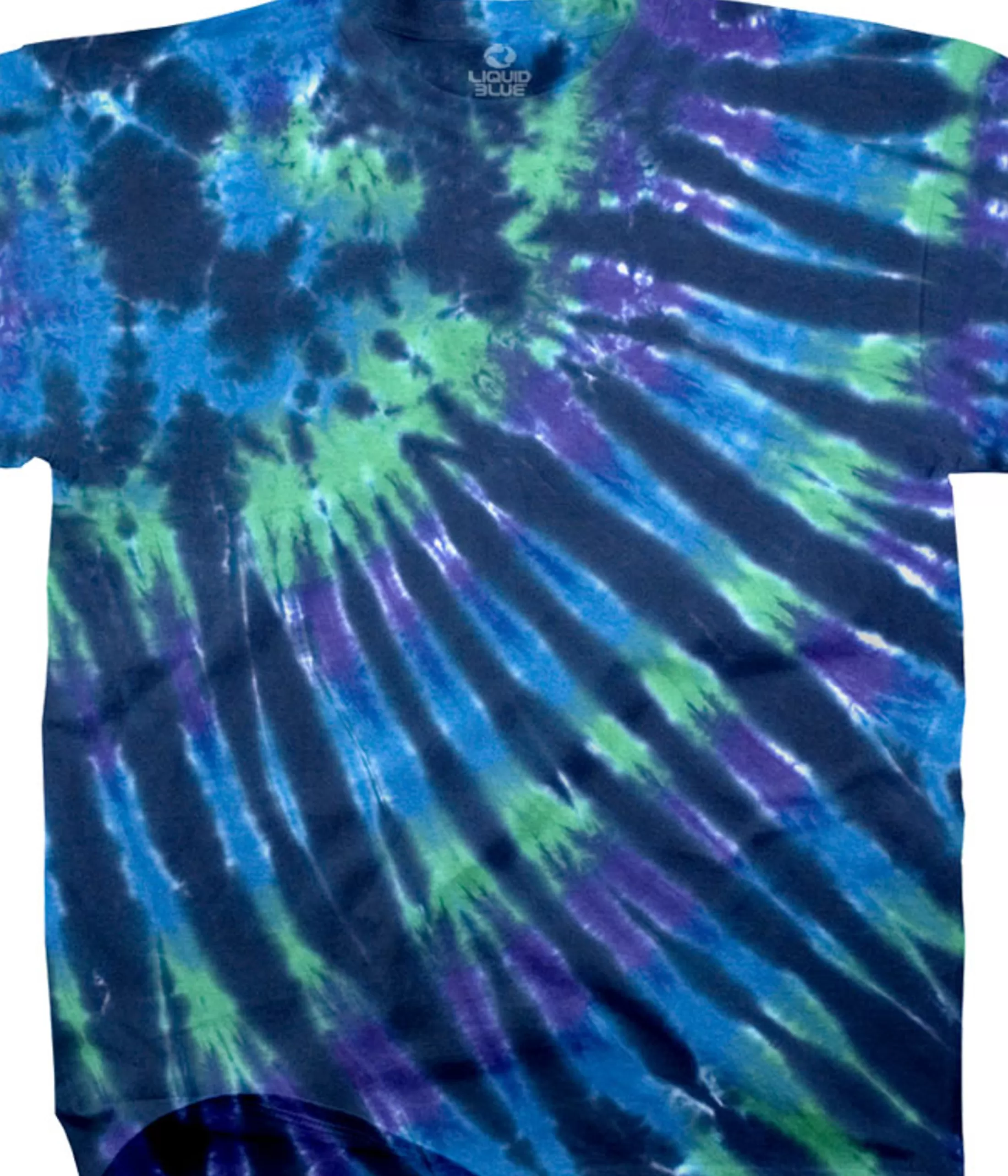 Unprinted Tie-Dyes | Unprinted Tie-Dye<Liquid Blue Cool Nebula Unprinted Tie-Dye T-Shirt