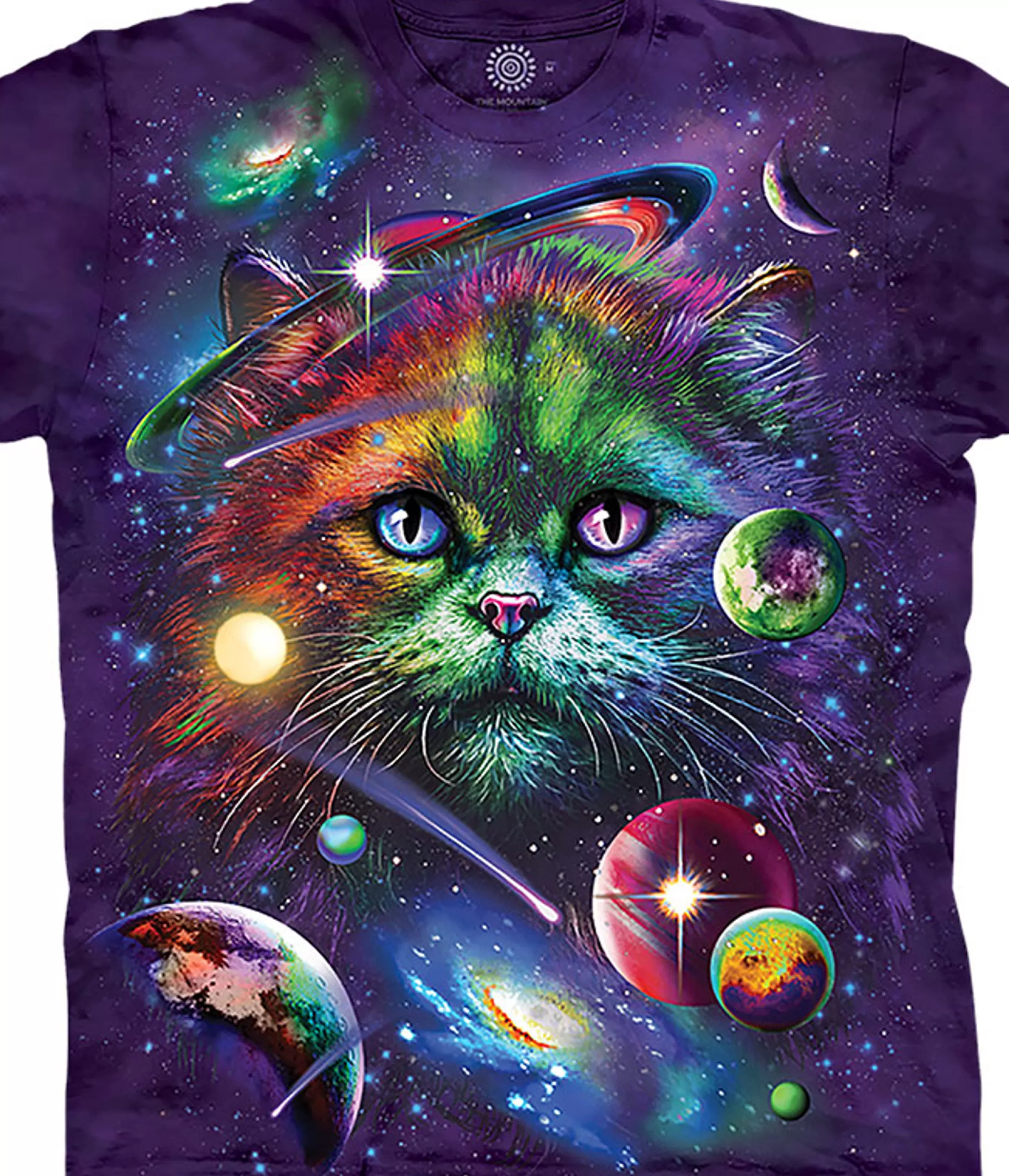 T-Shirt | Pets<Liquid Blue Cosmic Cat Classic Cotton T-Shirt