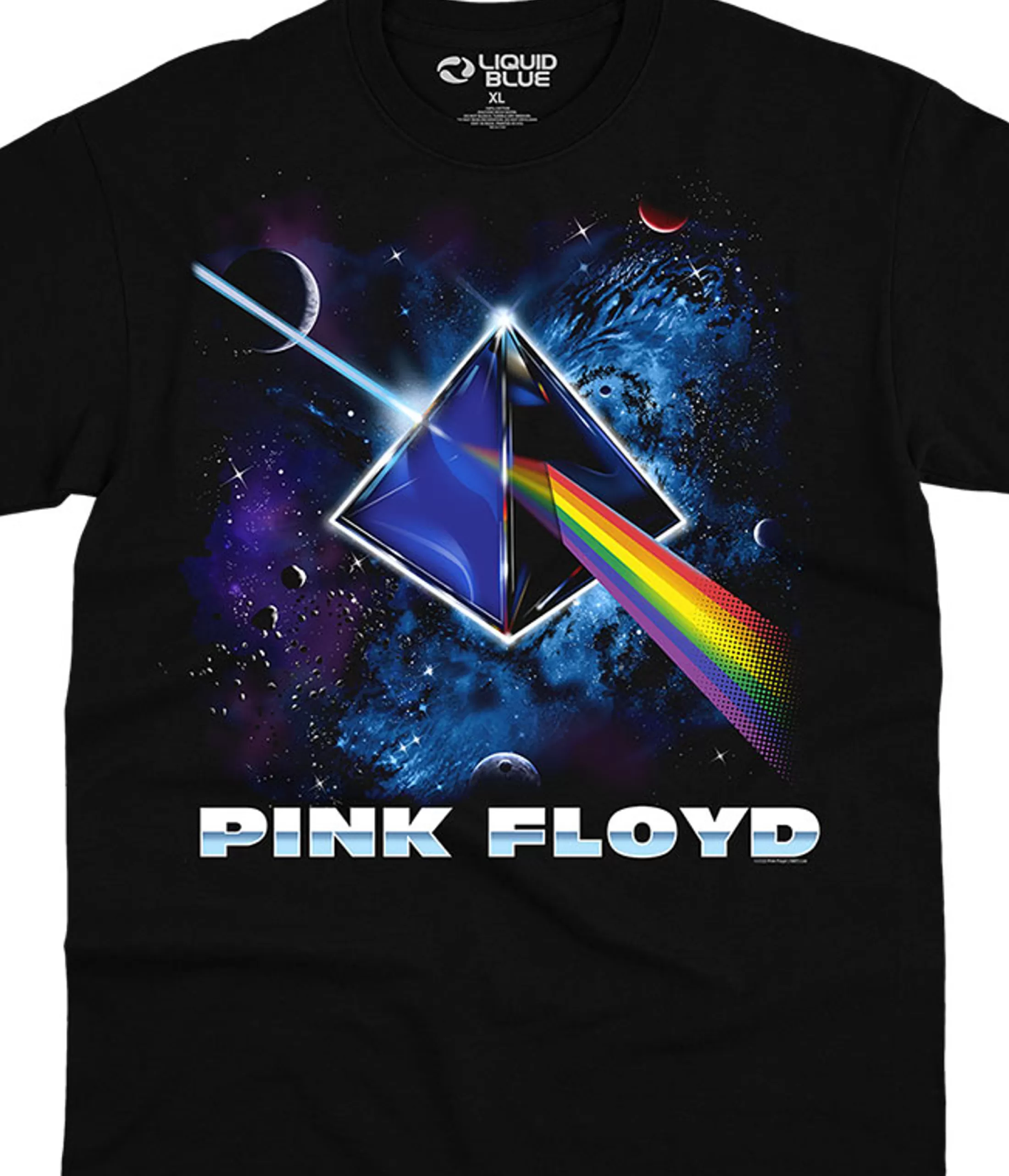 T-Shirt | Pink Floyd<Liquid Blue Cosmic Prism Black T-Shirt