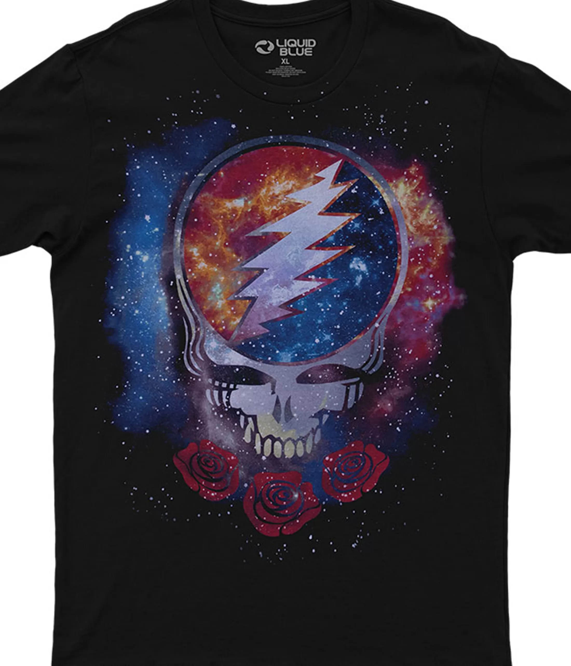 Athletic T-Shirt | Grateful Dead<Liquid Blue Cosmic Stealie Black Athletic T-Shirt