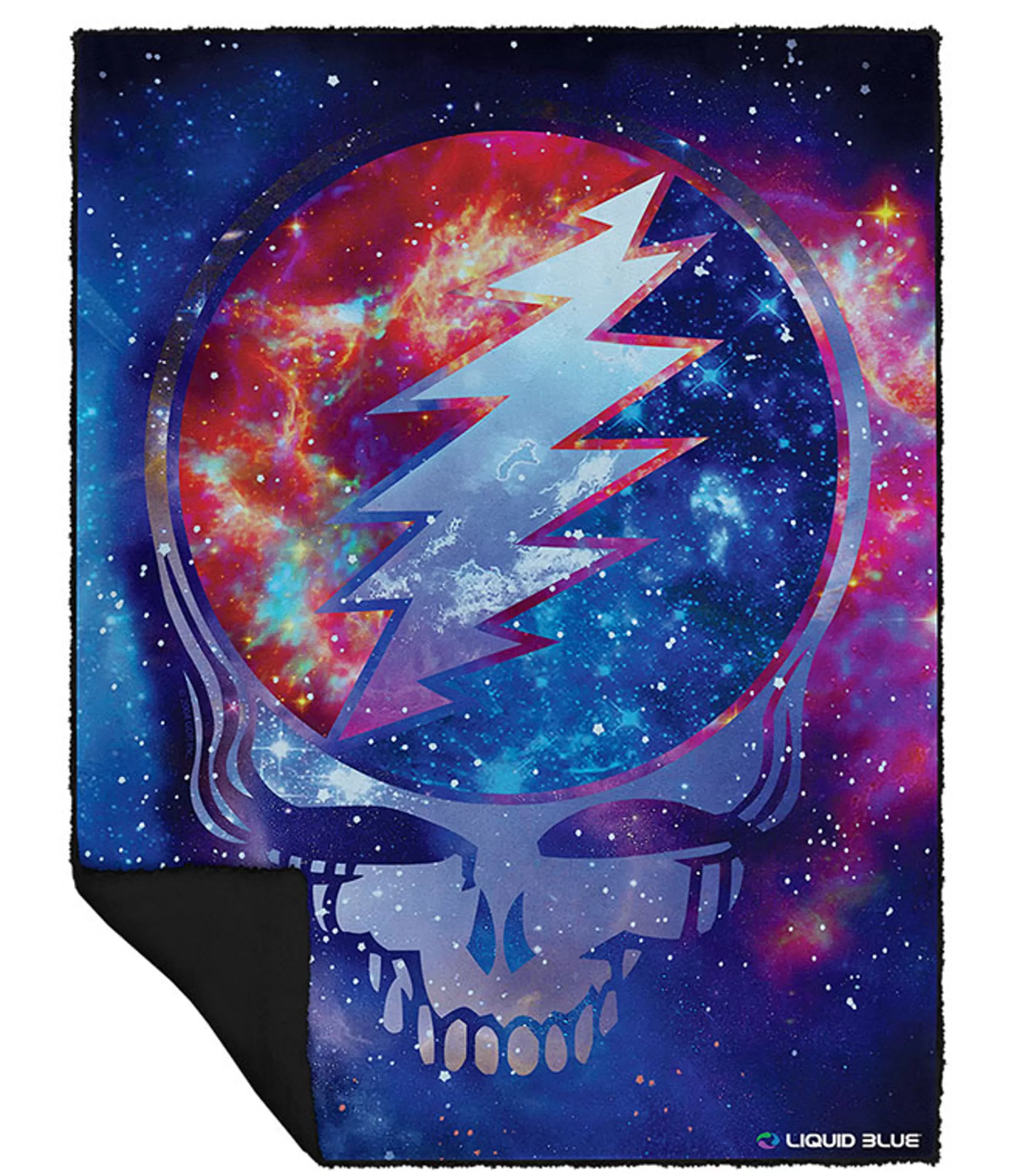 Grateful Dead | Classic<Liquid Blue Cosmic Stealie Fleece Throw Blanket