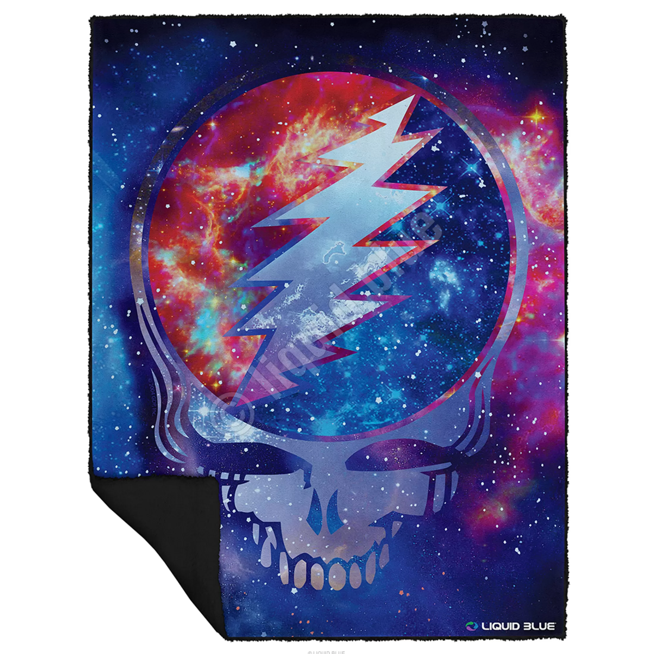 Grateful Dead | Classic<Liquid Blue Cosmic Stealie Fleece Throw Blanket