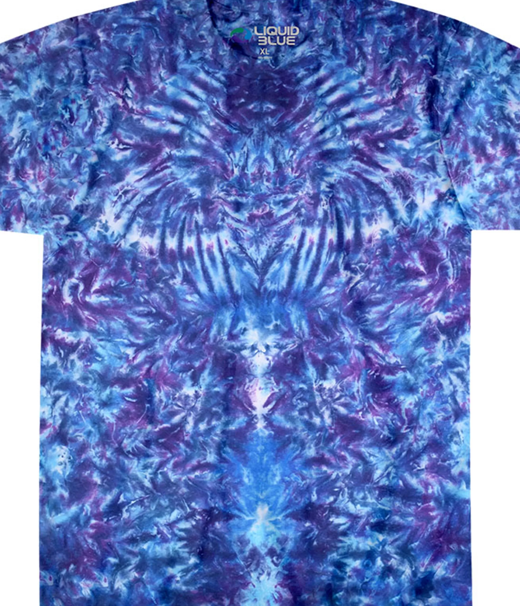 Unprinted Tie-Dyes | Unprinted Tie-Dye<Liquid Blue Crazy Blue Krinkle Unprinted Tie-Dye T-Shirt