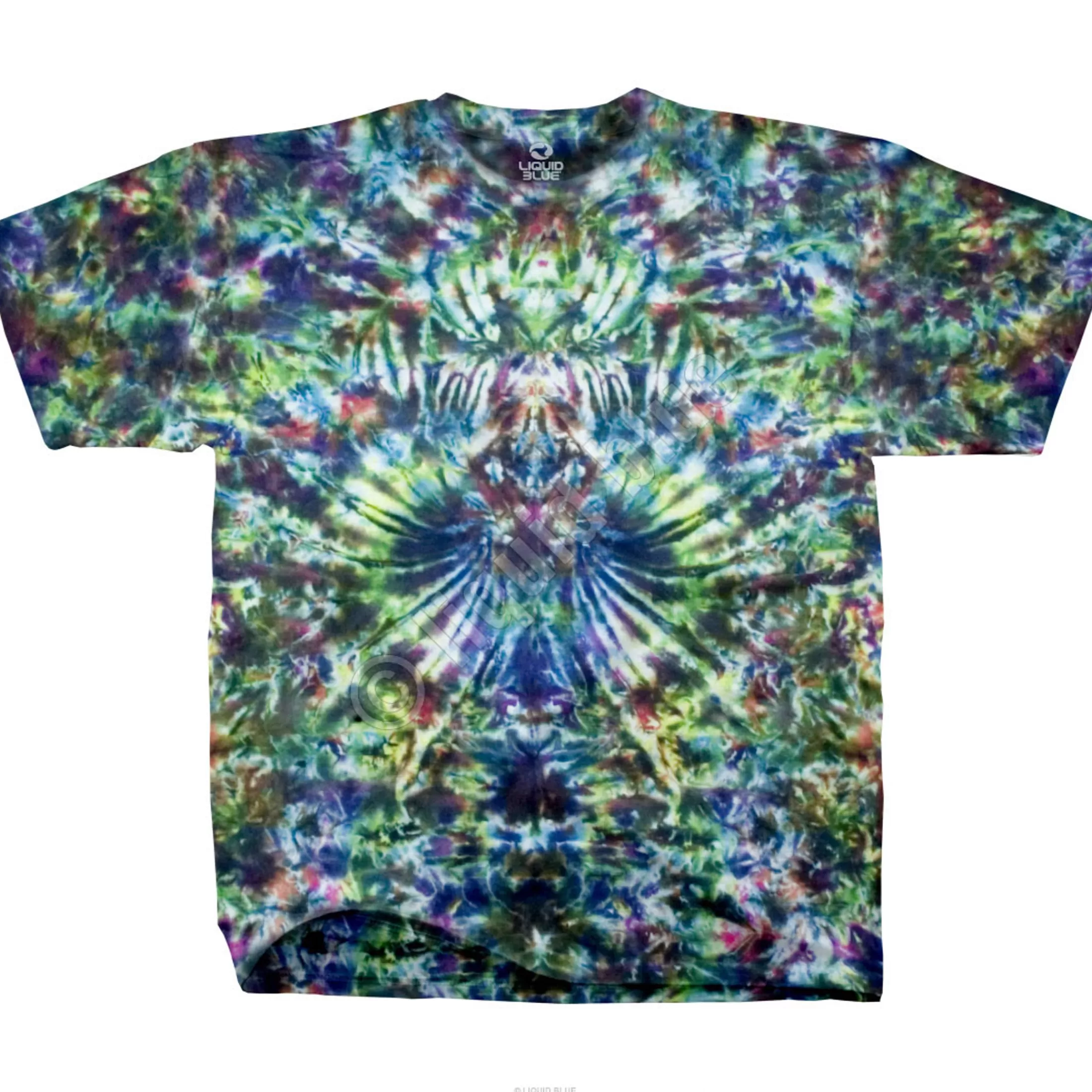 Unprinted Tie-Dyes | Unprinted Tie-Dye<Liquid Blue Crazy Krinkle Unprinted Tie-Dye T-Shirt