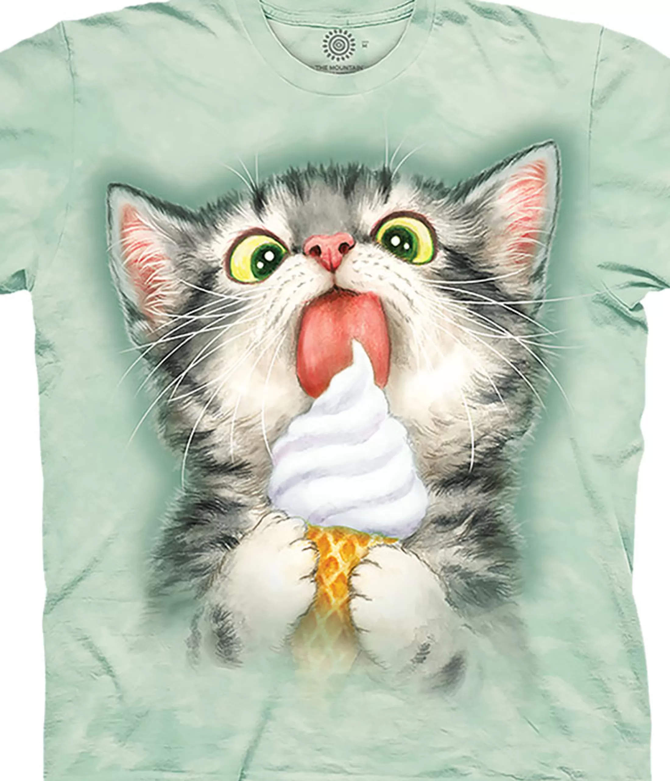 T-Shirt | Pets<Liquid Blue Creamy Cone Kitty Classic Cotton T-Shirt