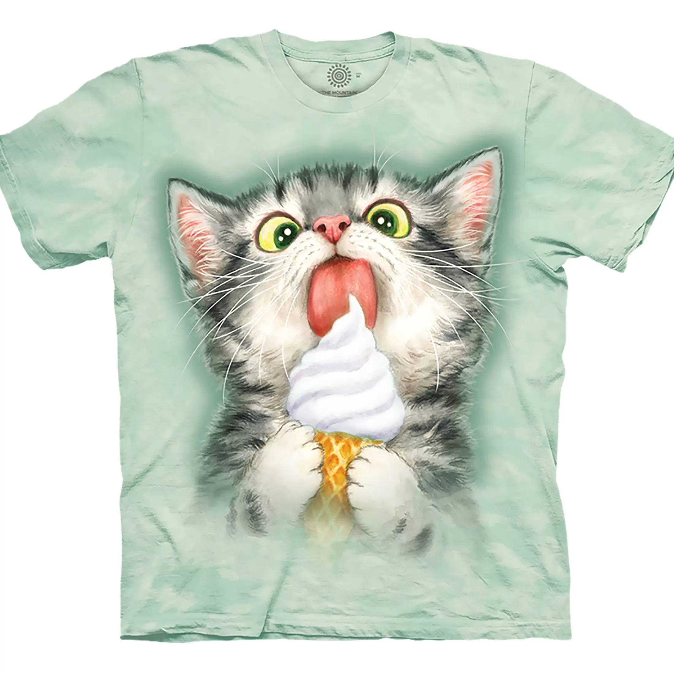 T-Shirt | Pets<Liquid Blue Creamy Cone Kitty Classic Cotton T-Shirt