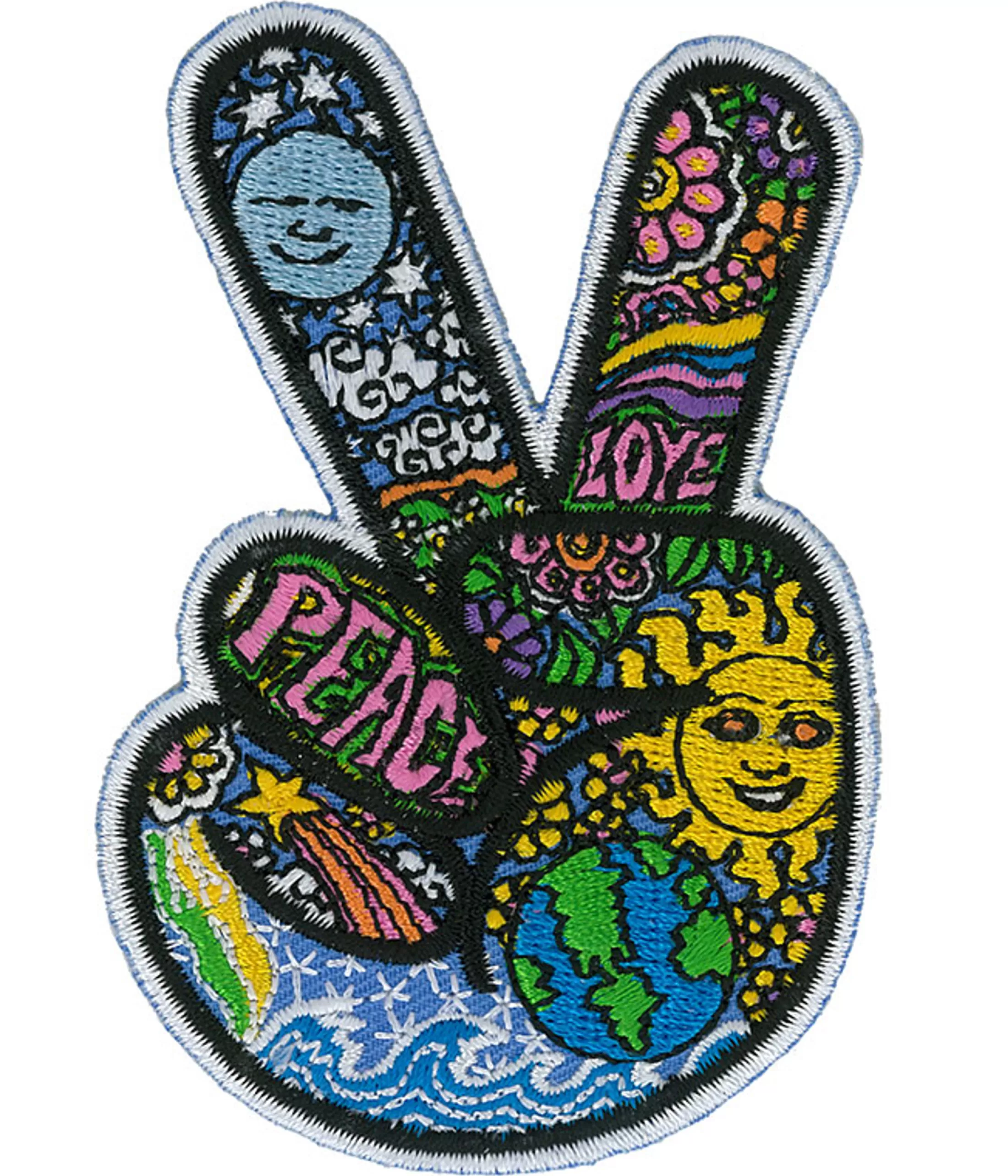 Patches | Americana<Liquid Blue Dan Morris Peace Finger Patch