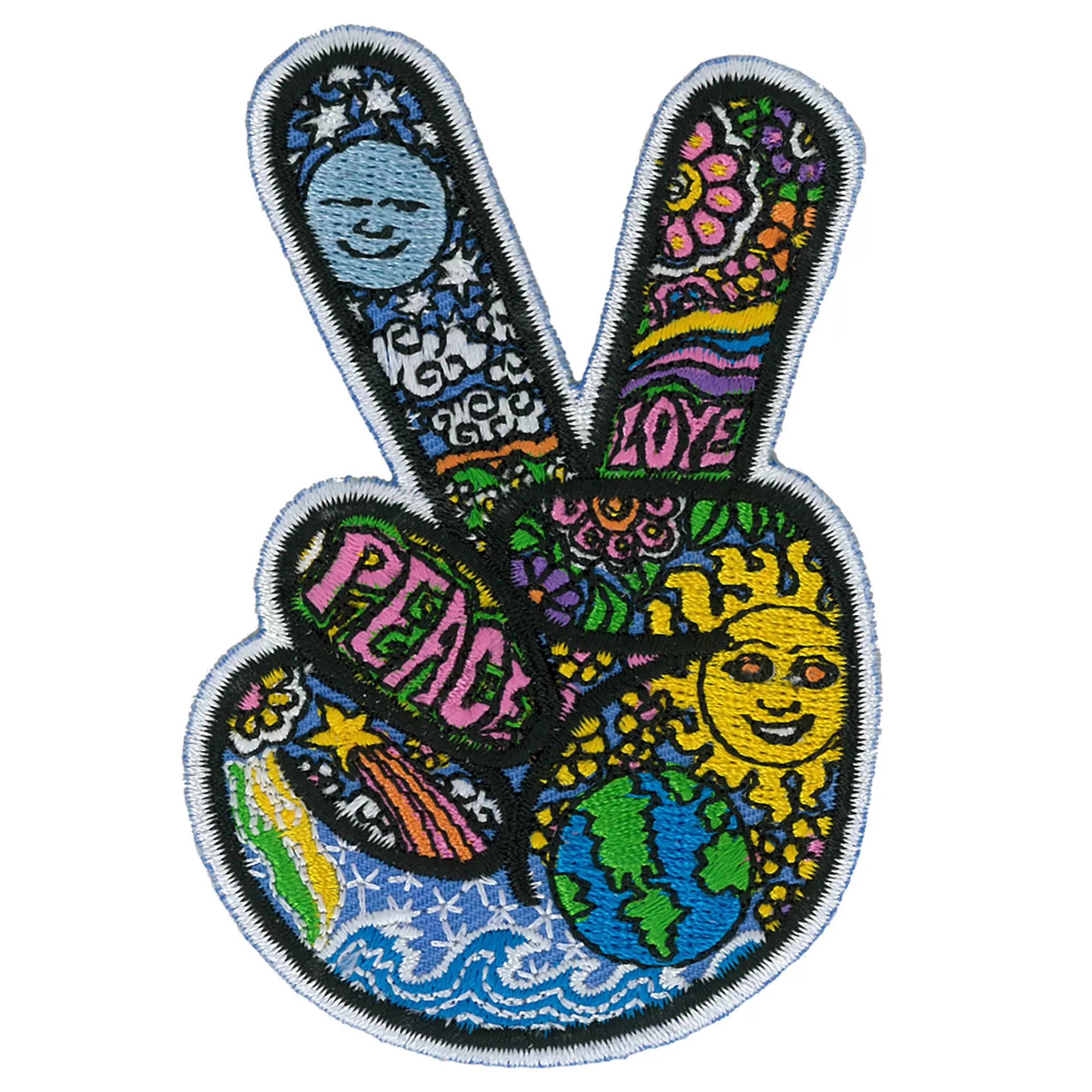 Patches | Americana<Liquid Blue Dan Morris Peace Finger Patch