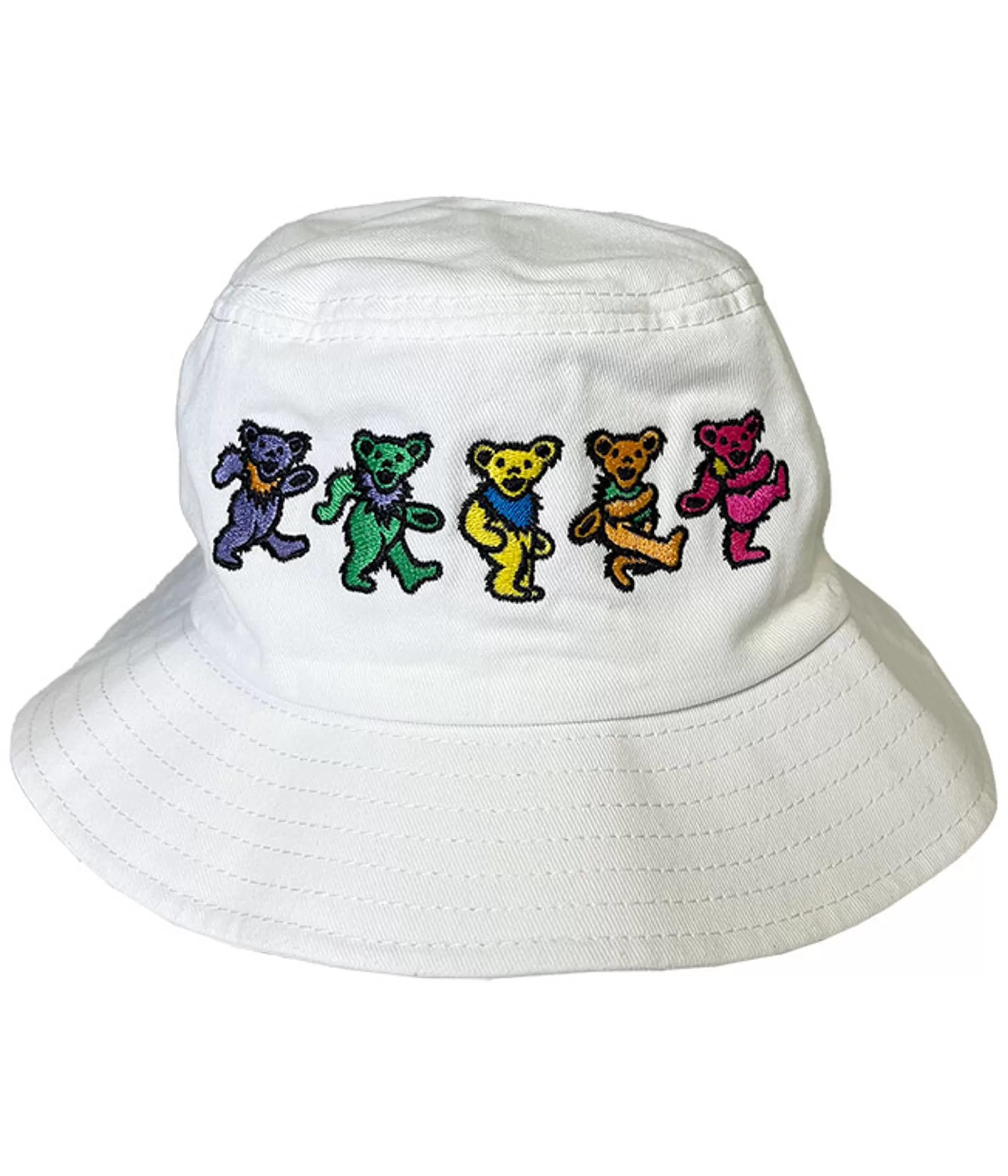 Hats | Grateful Dead<Liquid Blue Dancin Bear White Bucket Hat