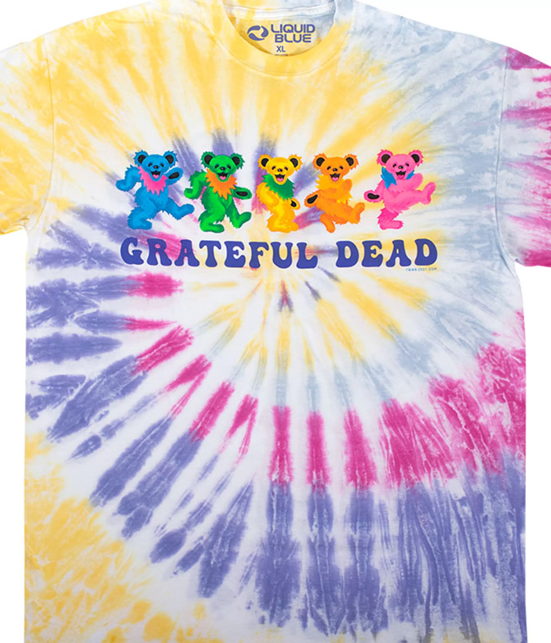 T-Shirt | Grateful Dead<Liquid Blue Dancin Bears 3.0 Tie-Dye T-Shirt