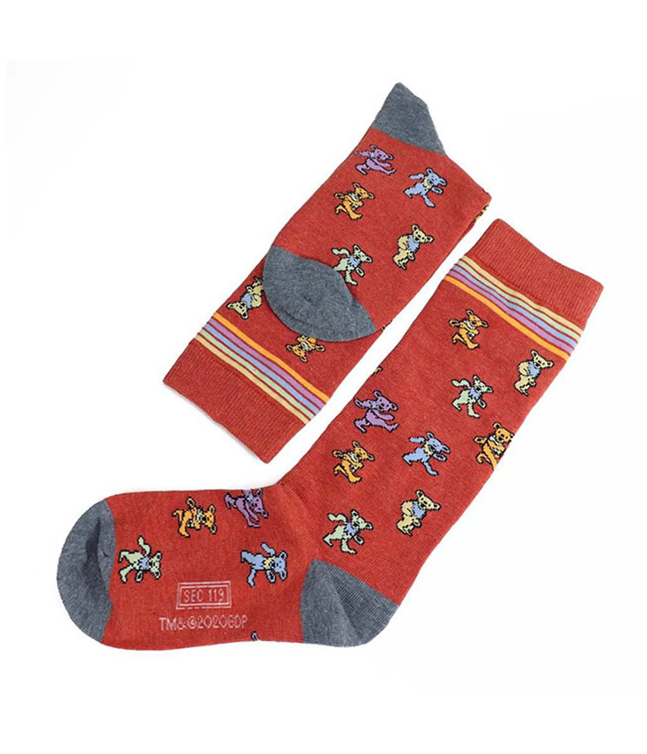 Socks | Grateful Dead<Liquid Blue Dancin Bears Red Socks