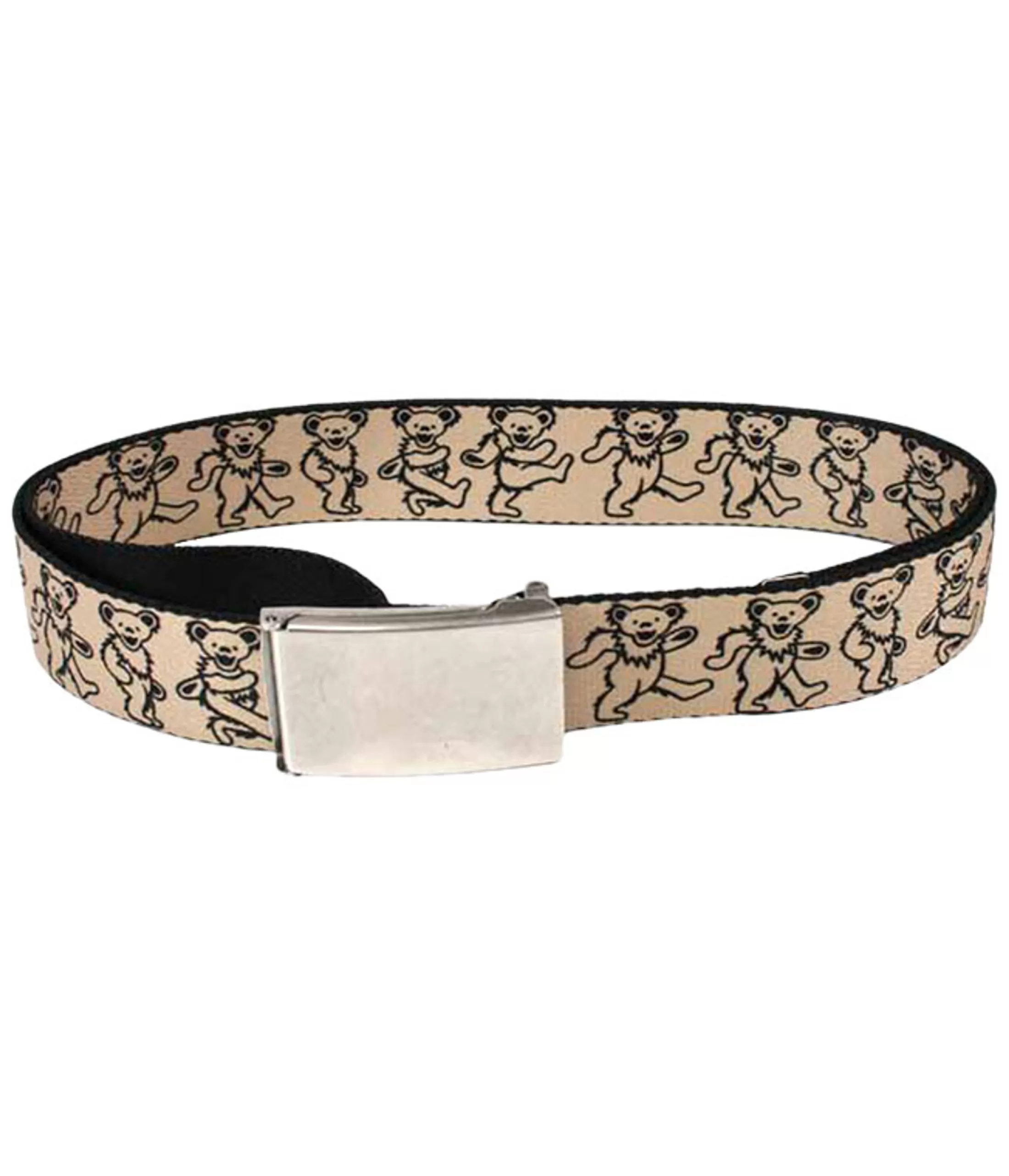 Belts | Grateful Dead<Liquid Blue Dancing Bear Adjustable Web Belt Tan Small