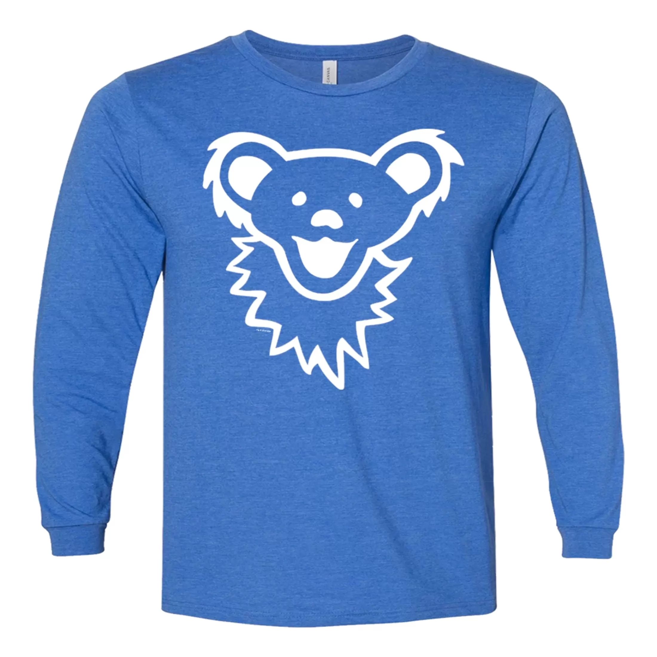 Youth | Grateful Dead<Liquid Blue Dancing Bear Face Royal Youth Long Sleeve T-Shirt