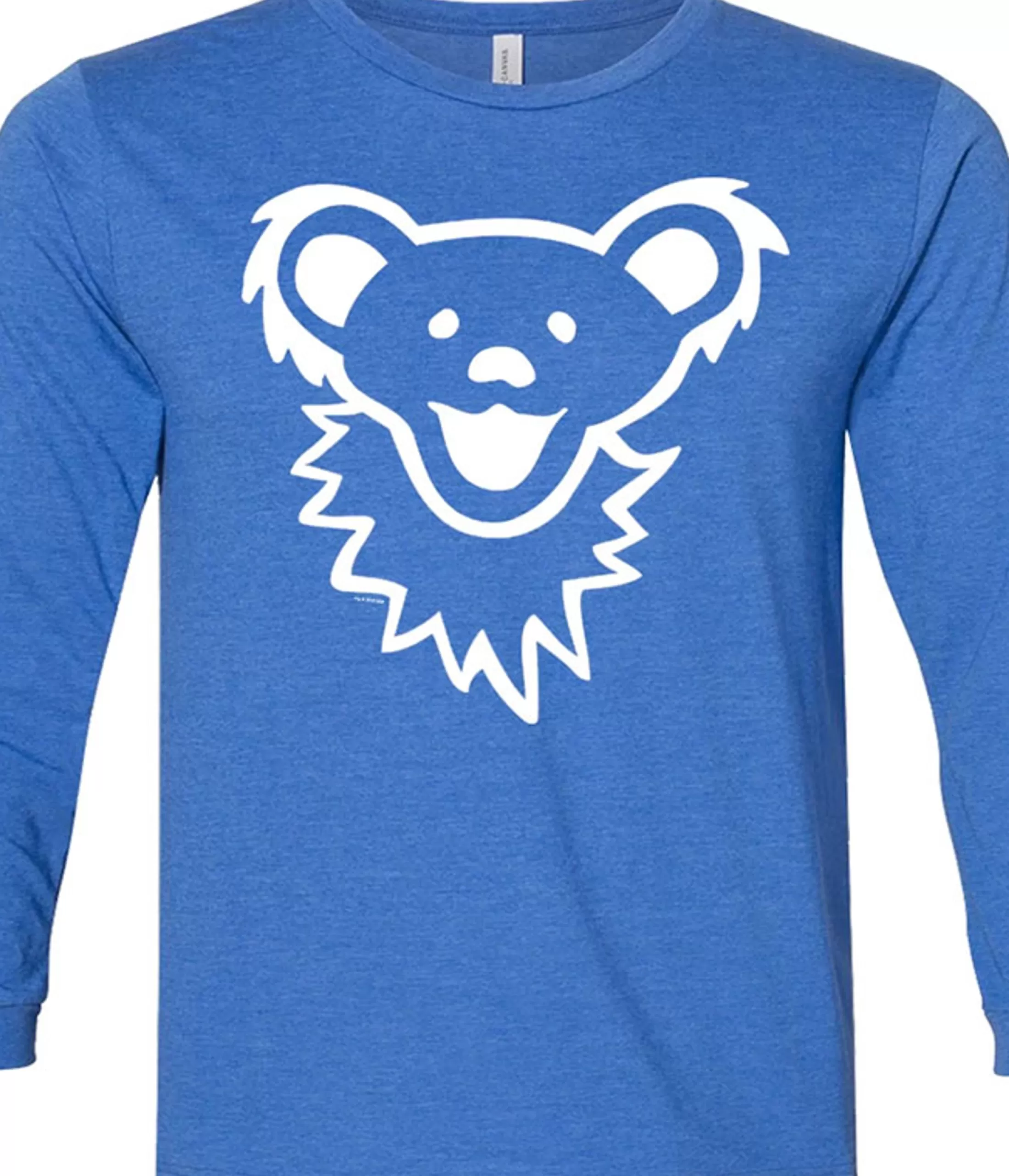 Youth | Grateful Dead<Liquid Blue Dancing Bear Face Royal Youth Long Sleeve T-Shirt