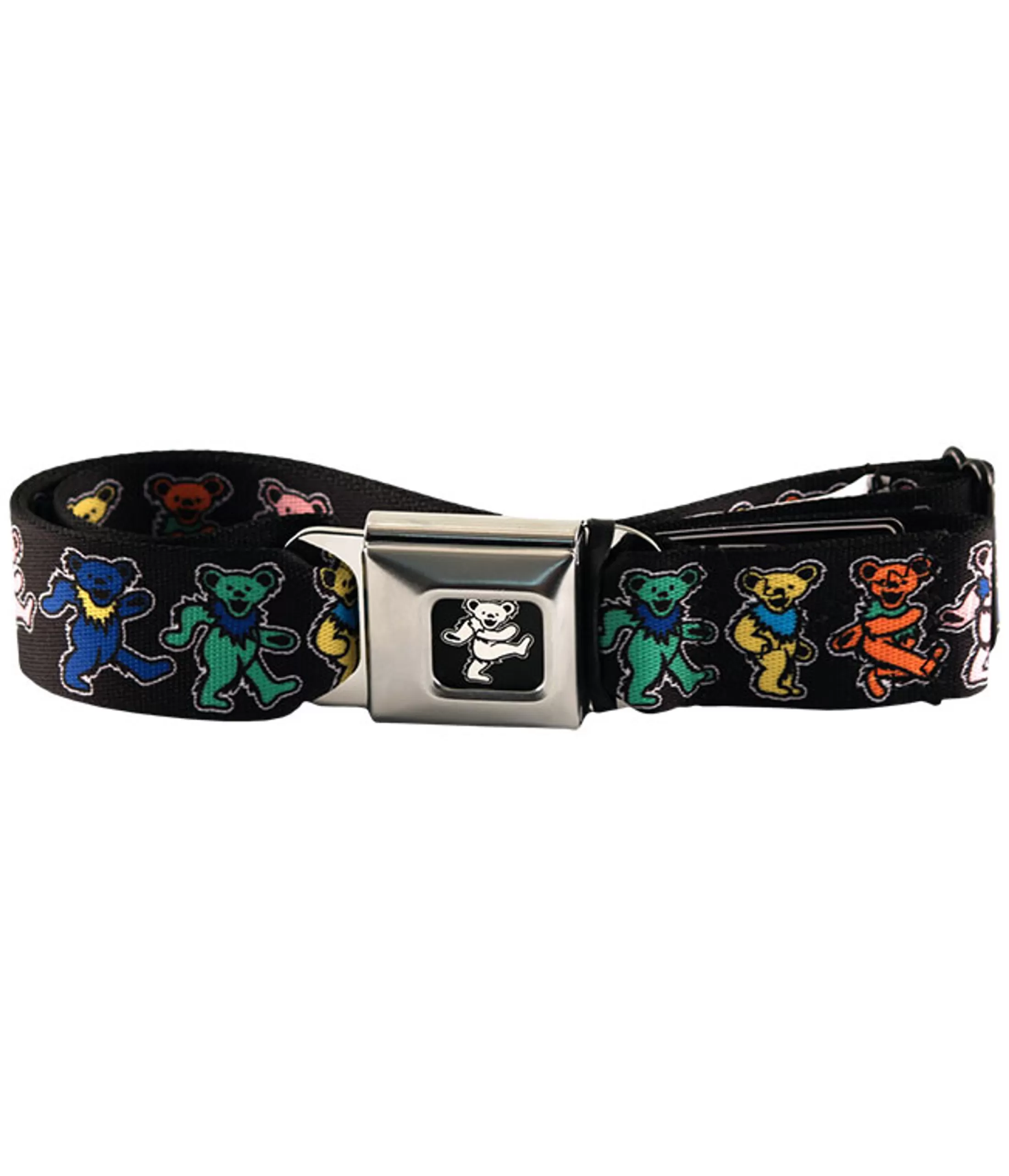 Belts | Grateful Dead<Liquid Blue Dancing Bear Seatbelt Belt Black