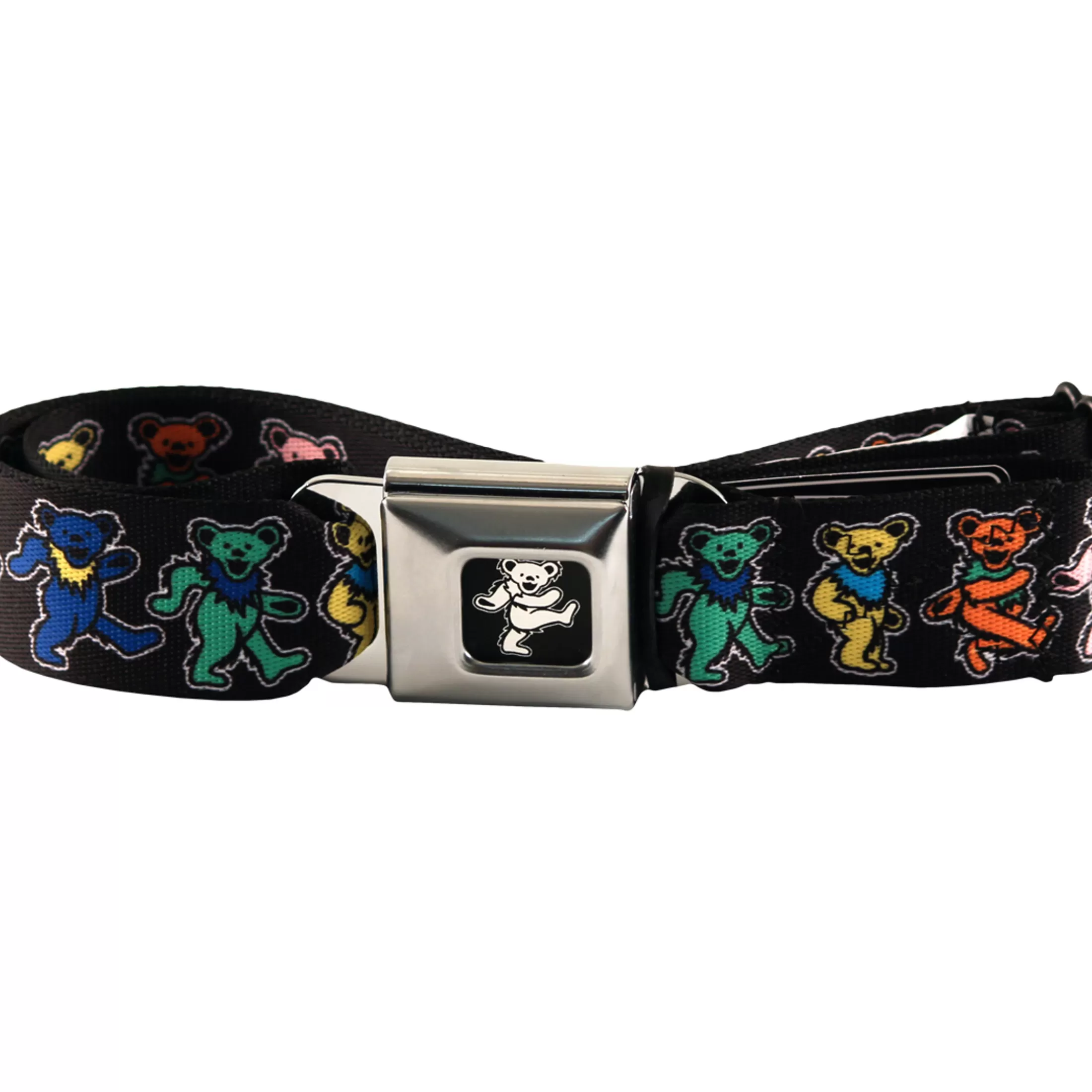 Belts | Grateful Dead<Liquid Blue Dancing Bear Seatbelt Belt Black