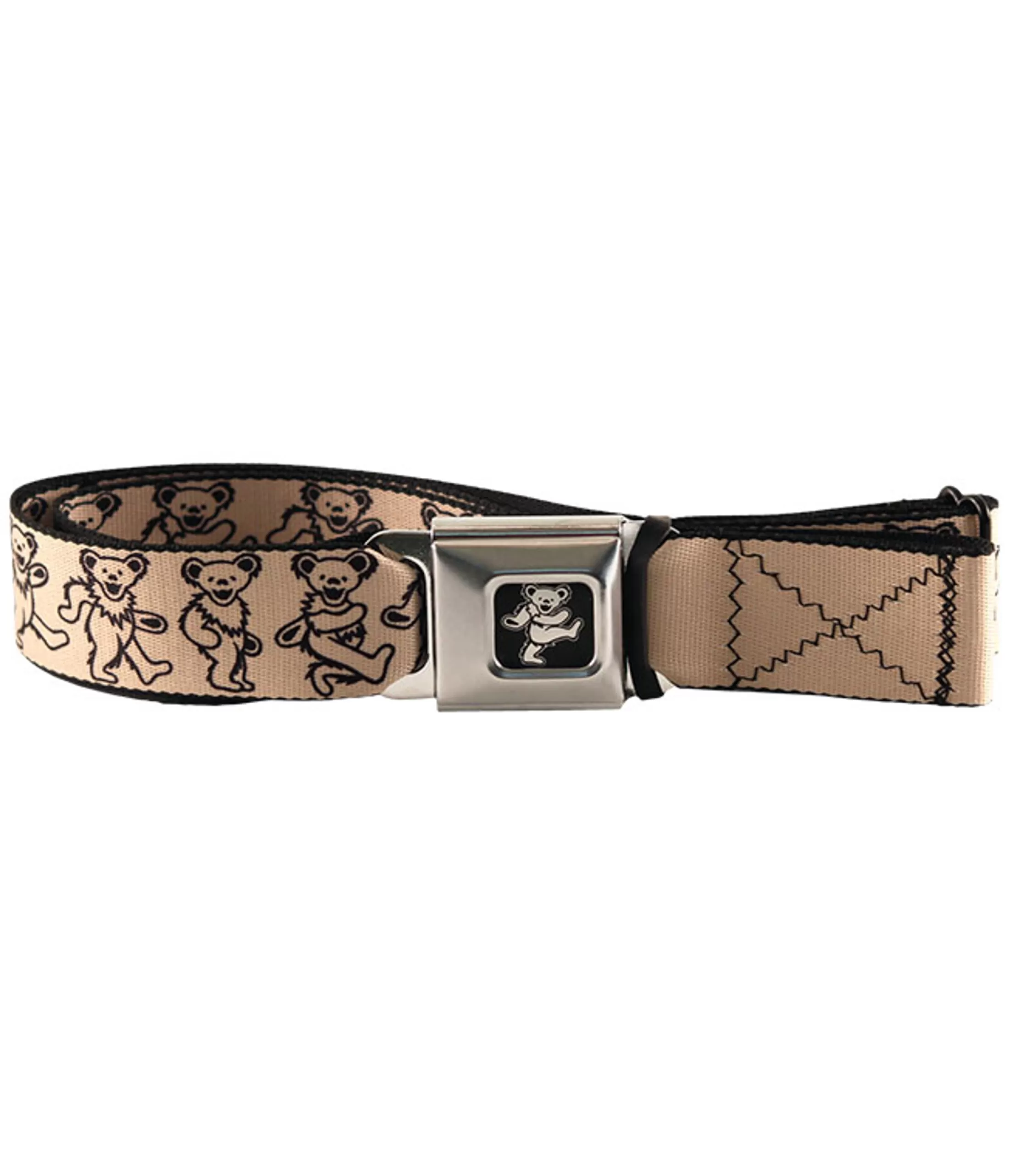 Belts | Grateful Dead<Liquid Blue Dancing Bear Seatbelt Belt Tan