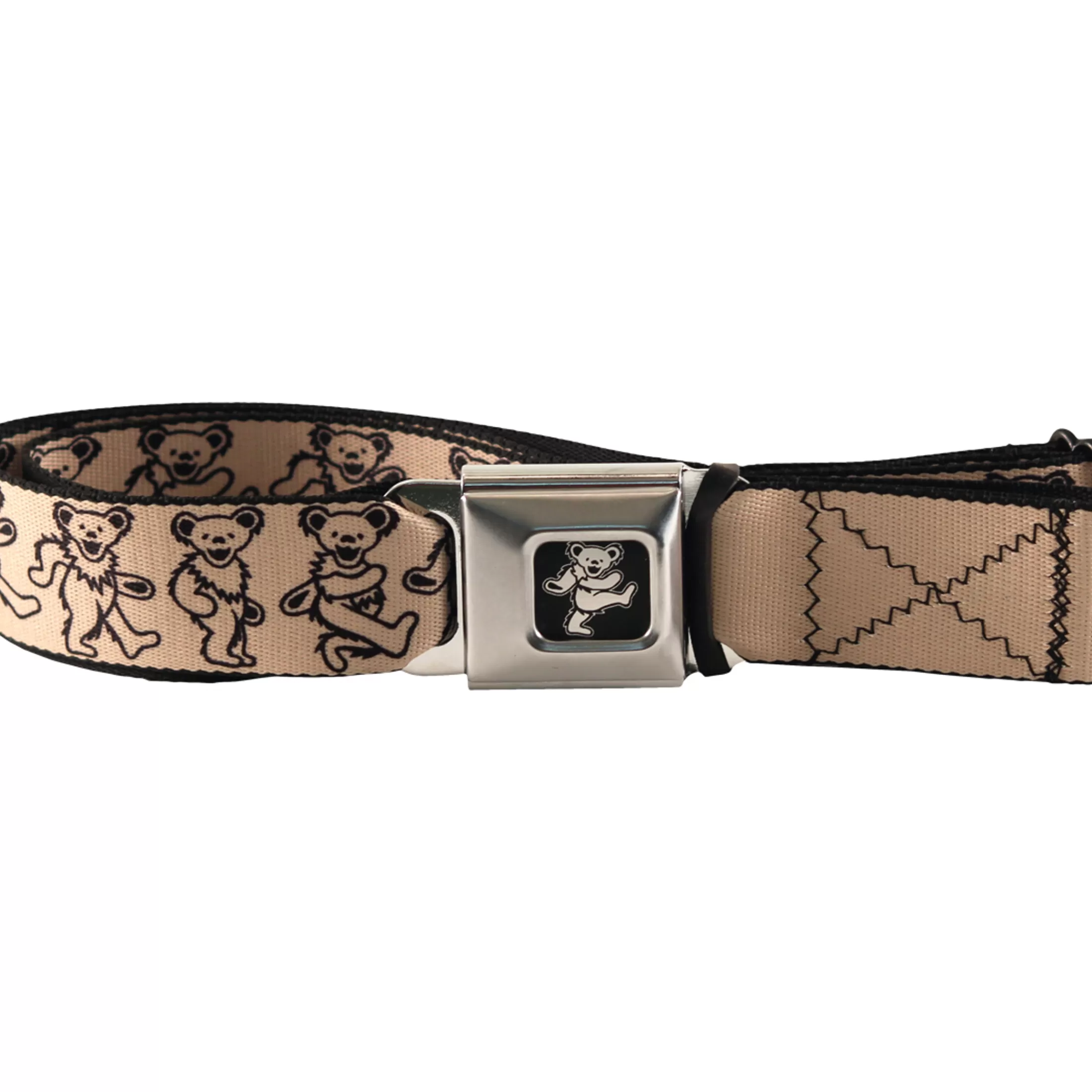 Belts | Grateful Dead<Liquid Blue Dancing Bear Seatbelt Belt Tan