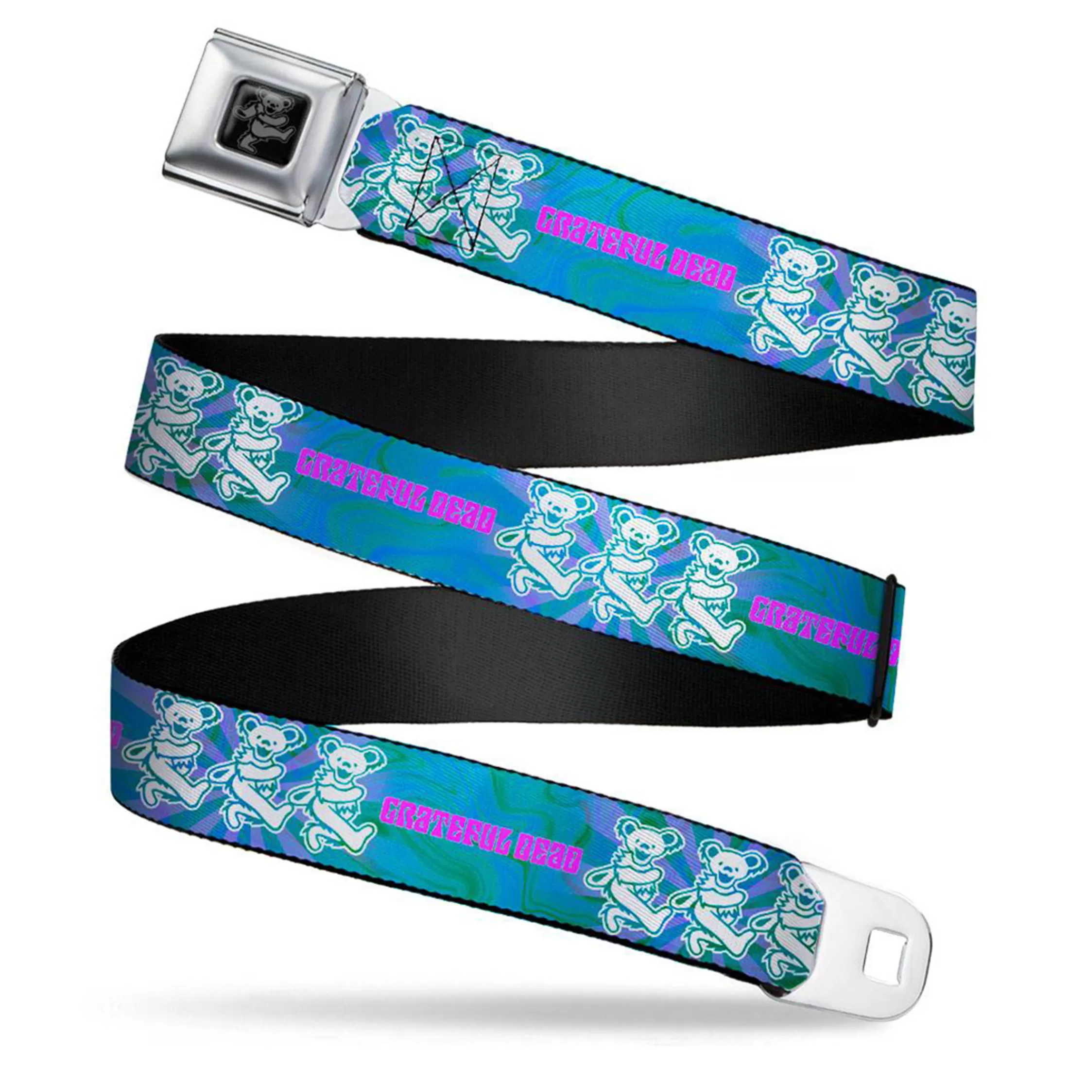 Belts | Grateful Dead<Liquid Blue Dancing Bear Trio Seatbelt Belt Blue