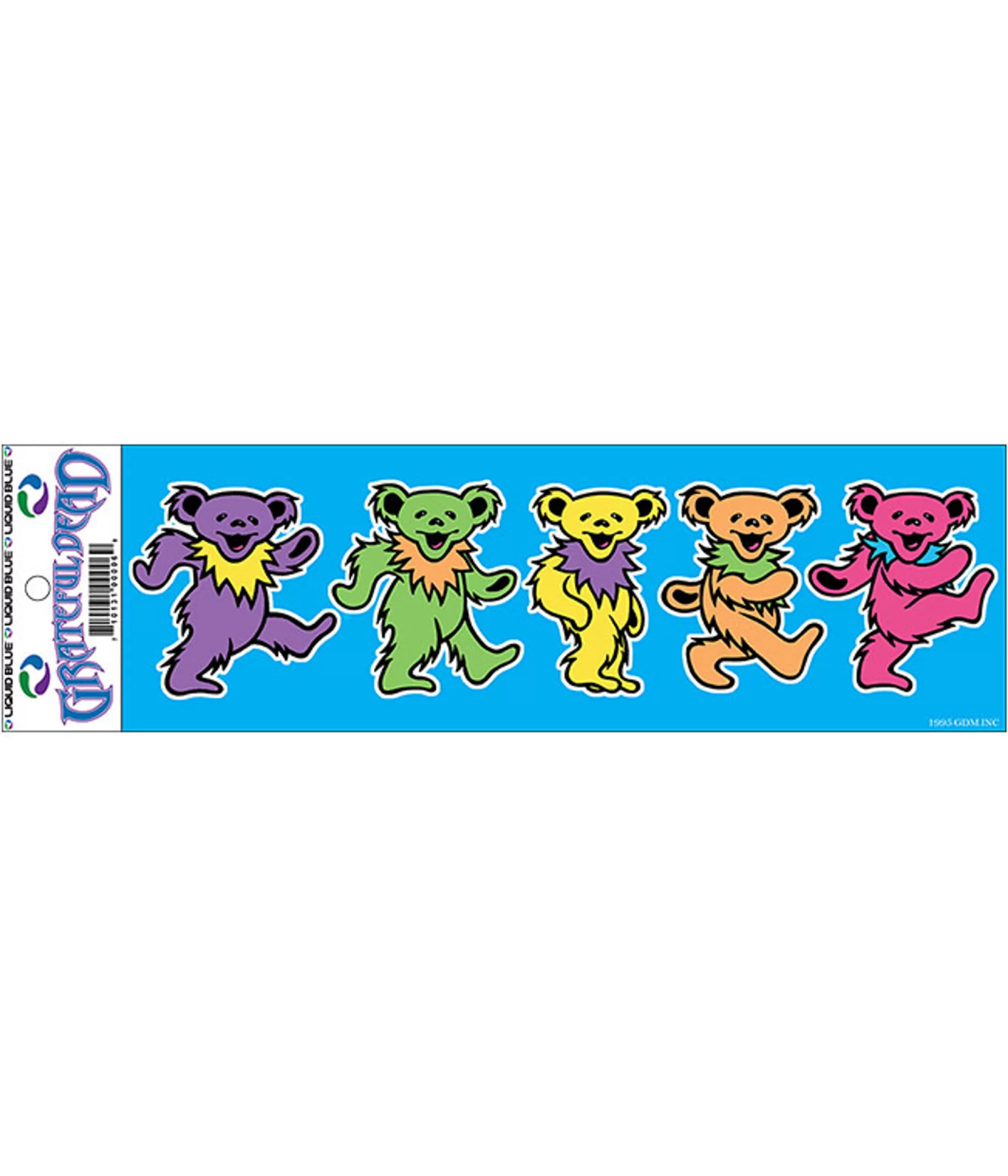 Grateful Dead<Liquid Blue Dancing Bears 3 Inch Sticker