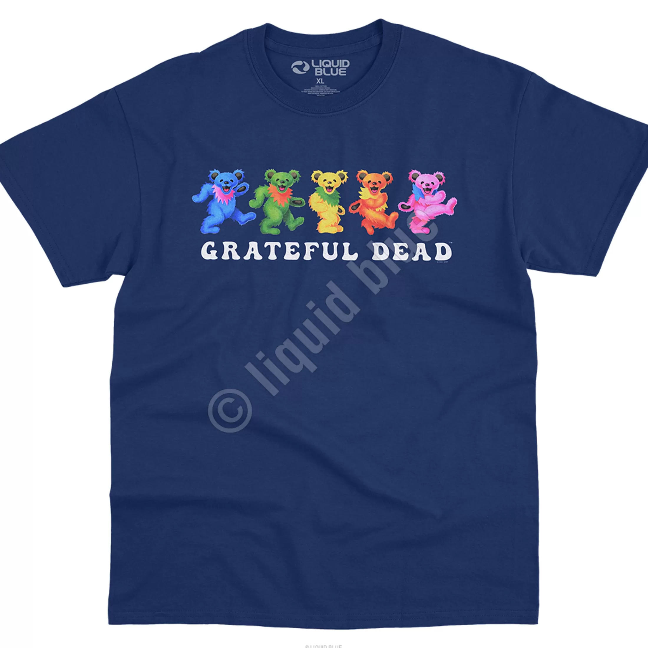 T-Shirt | Grateful Dead<Liquid Blue Dancing Bears 3.0 Navy T-Shirt