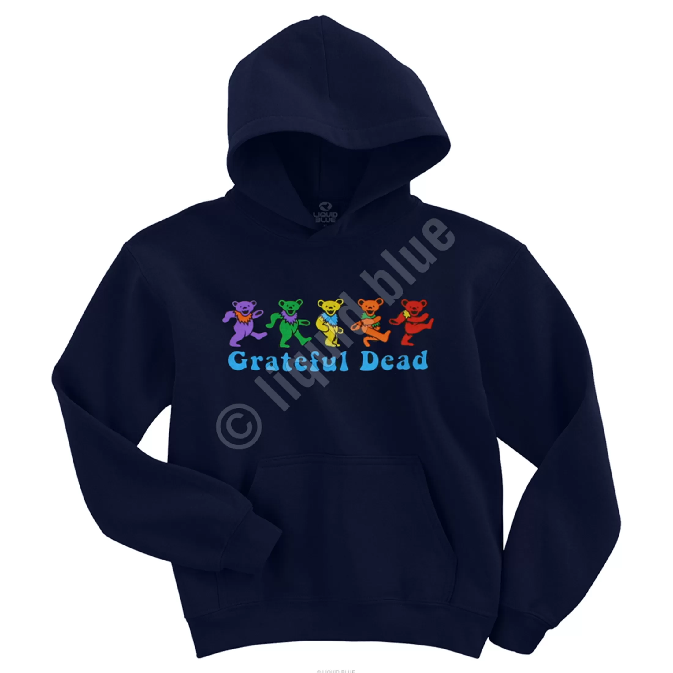 Hoodie | Grateful Dead<Liquid Blue Dancing Bears Navy Hoodie