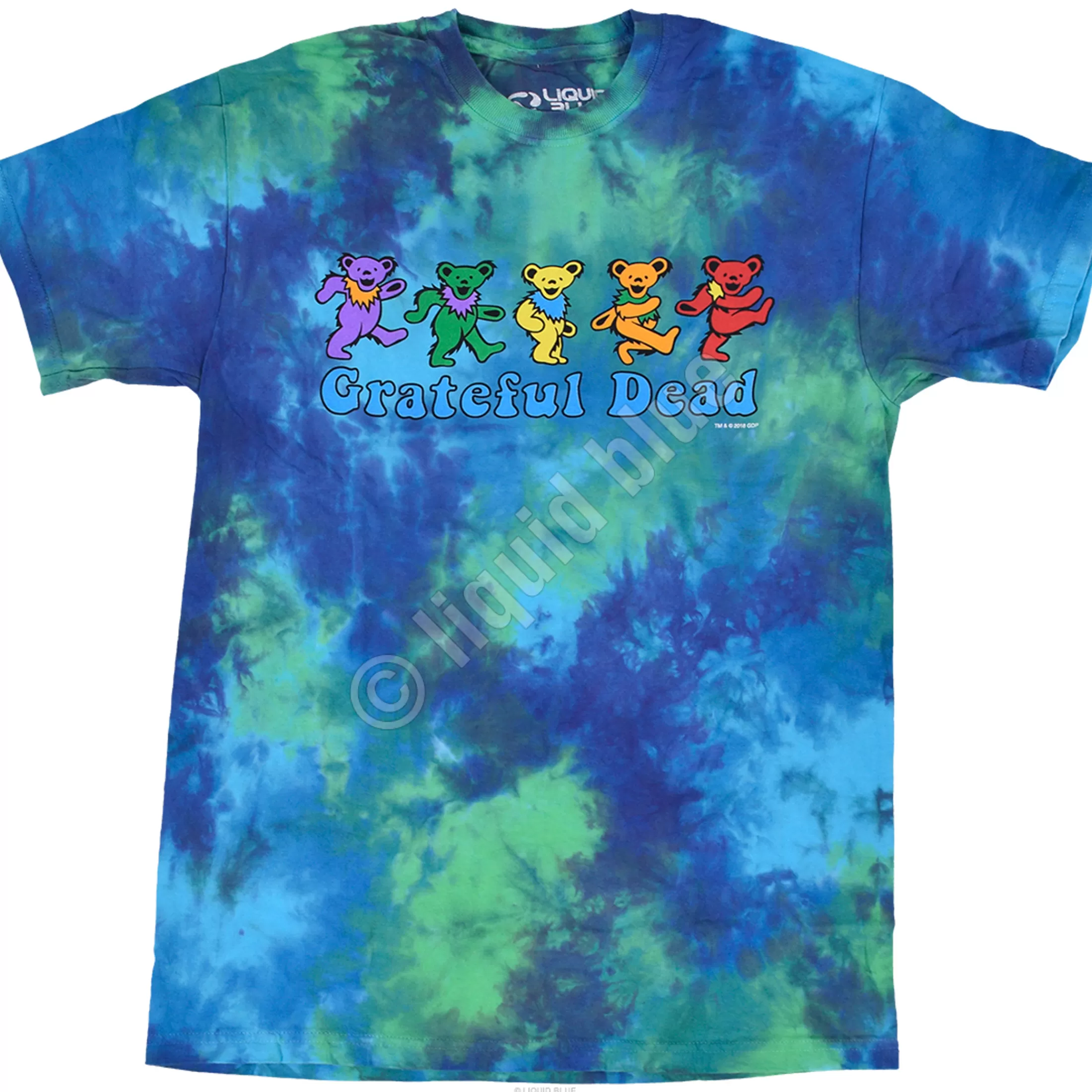 T-Shirt | Grateful Dead<Liquid Blue Dancing Bears Tie-Dye T-Shirt